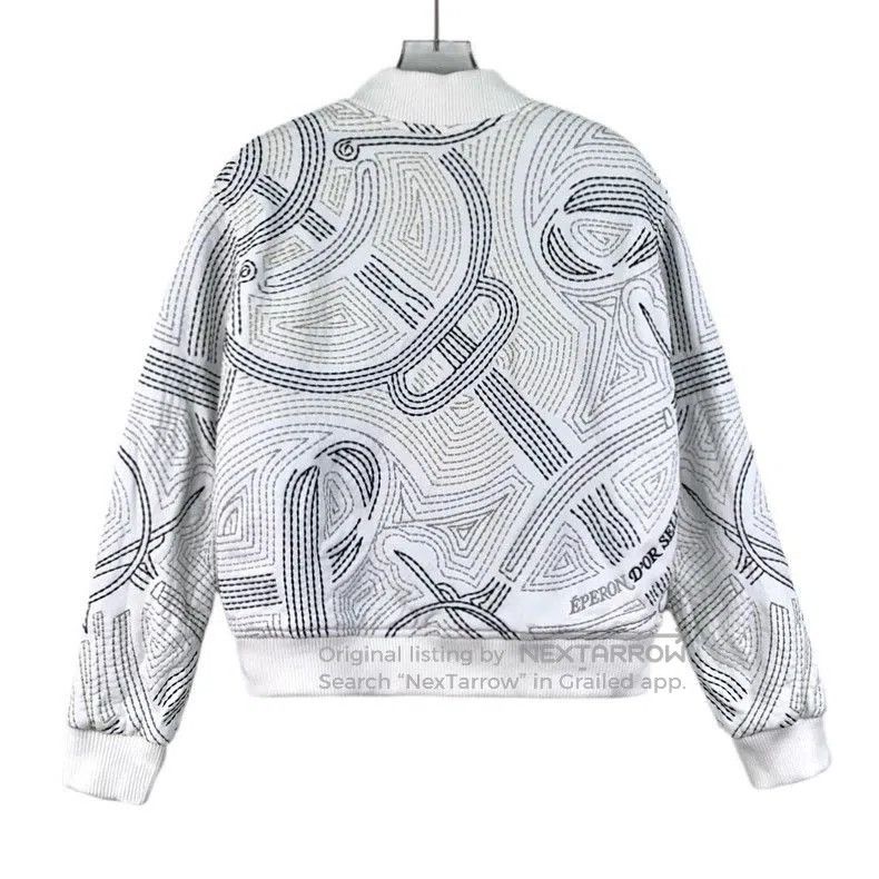 Hermes Hermes White Embroidered Cotton Jacket. Size M / US 6-8 / IT 42-44 - 2 Thumbnail