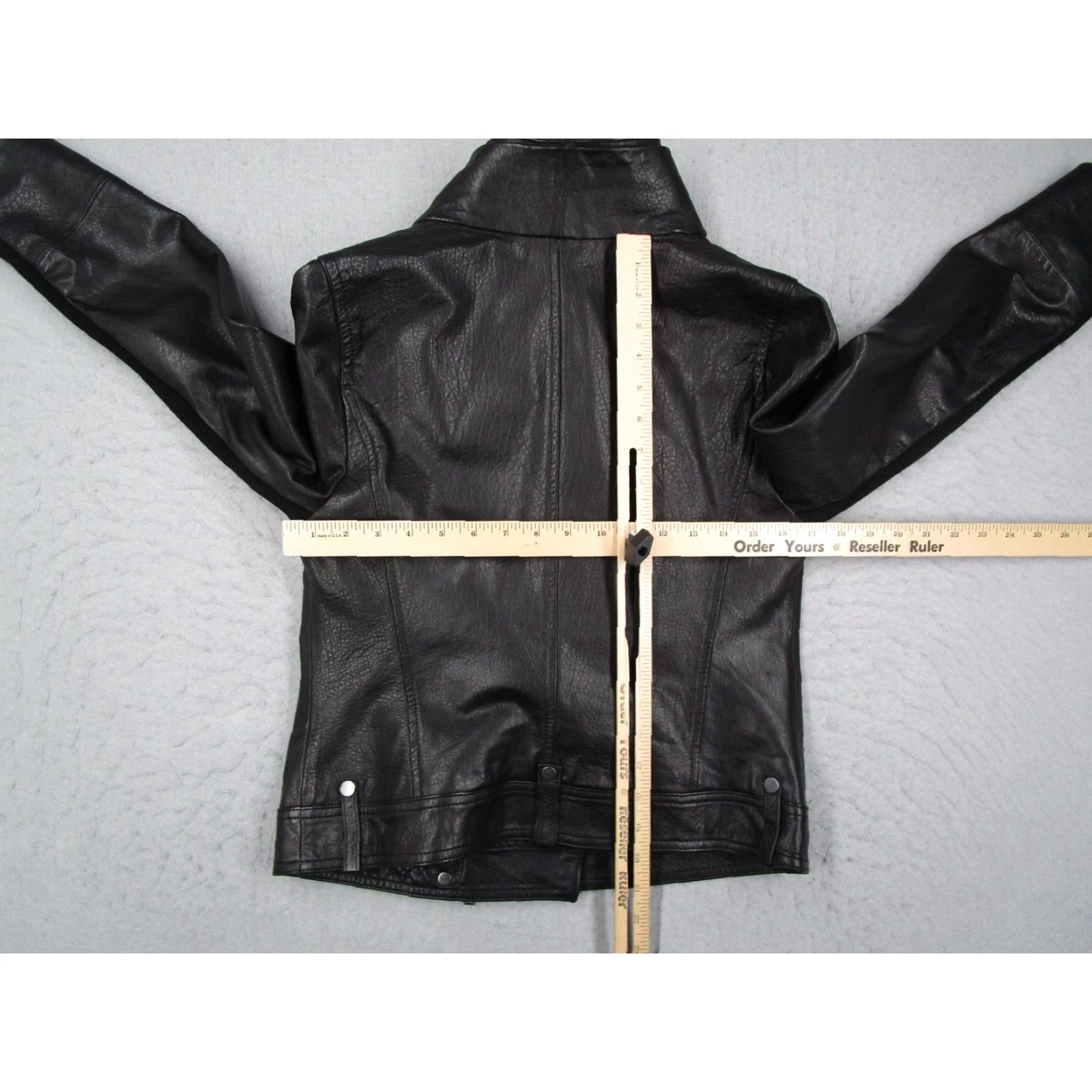 Vince Vince Jacket Womens M Black Lamb Leather Moto Asymmetrical Zip Biker Jacket Size M / US 6-8 / IT 42-44 - 7 Thumbnail