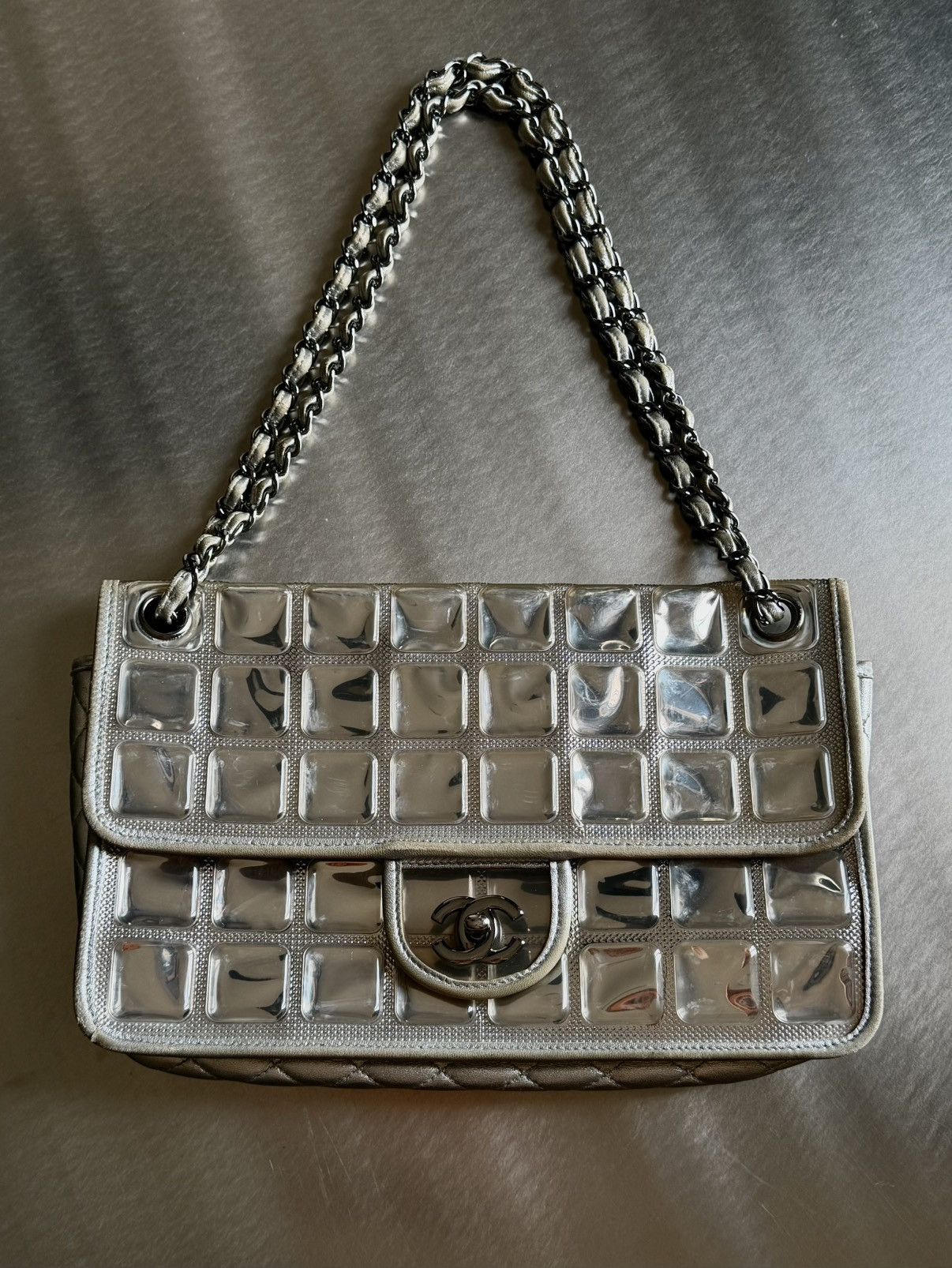 Chanel Chanel - Karl Lagerfeld - 2008 - Silver Ice Cube Flap Bag Size ONE SIZE - 24 Thumbnail
