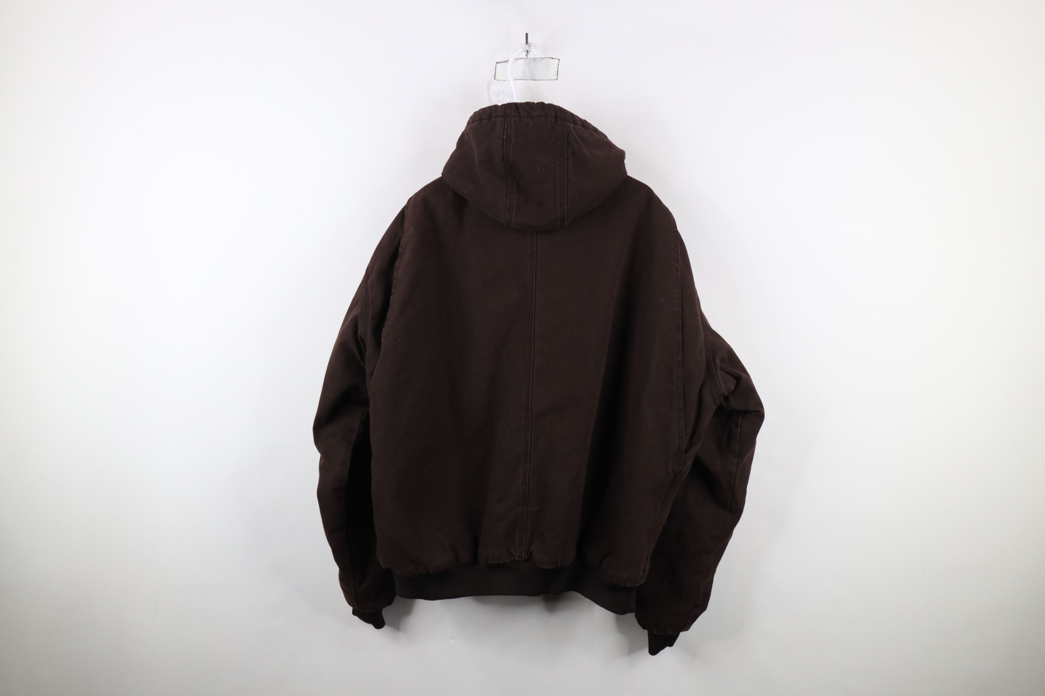 Vintage Vintage Y2K Streetwear Lined Canvas Hooded Work Jacket Brown Size US XL / EU 56 / 4 - 12 Thumbnail