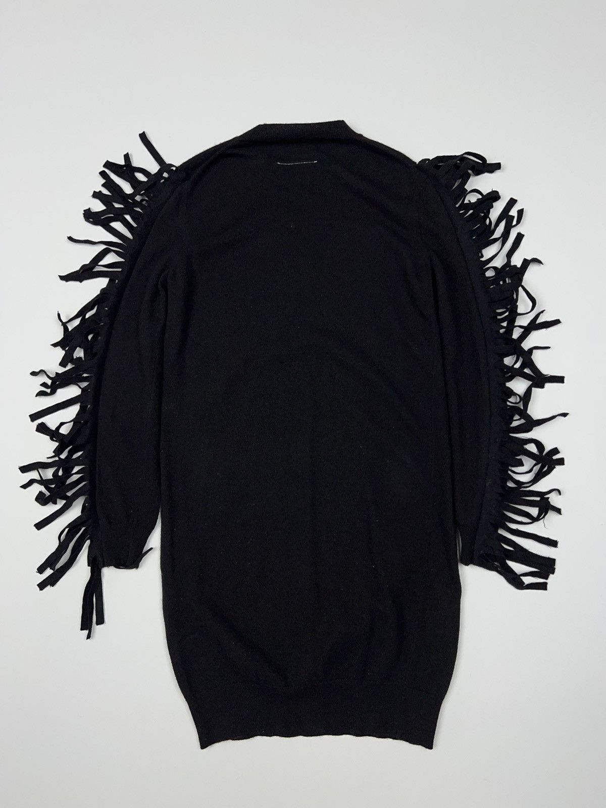 Maison Margiela Maison Margiela MM6 Long Sweater Black Fringe Tunic Dress Size S / US 4 / IT 40 - 14 Thumbnail