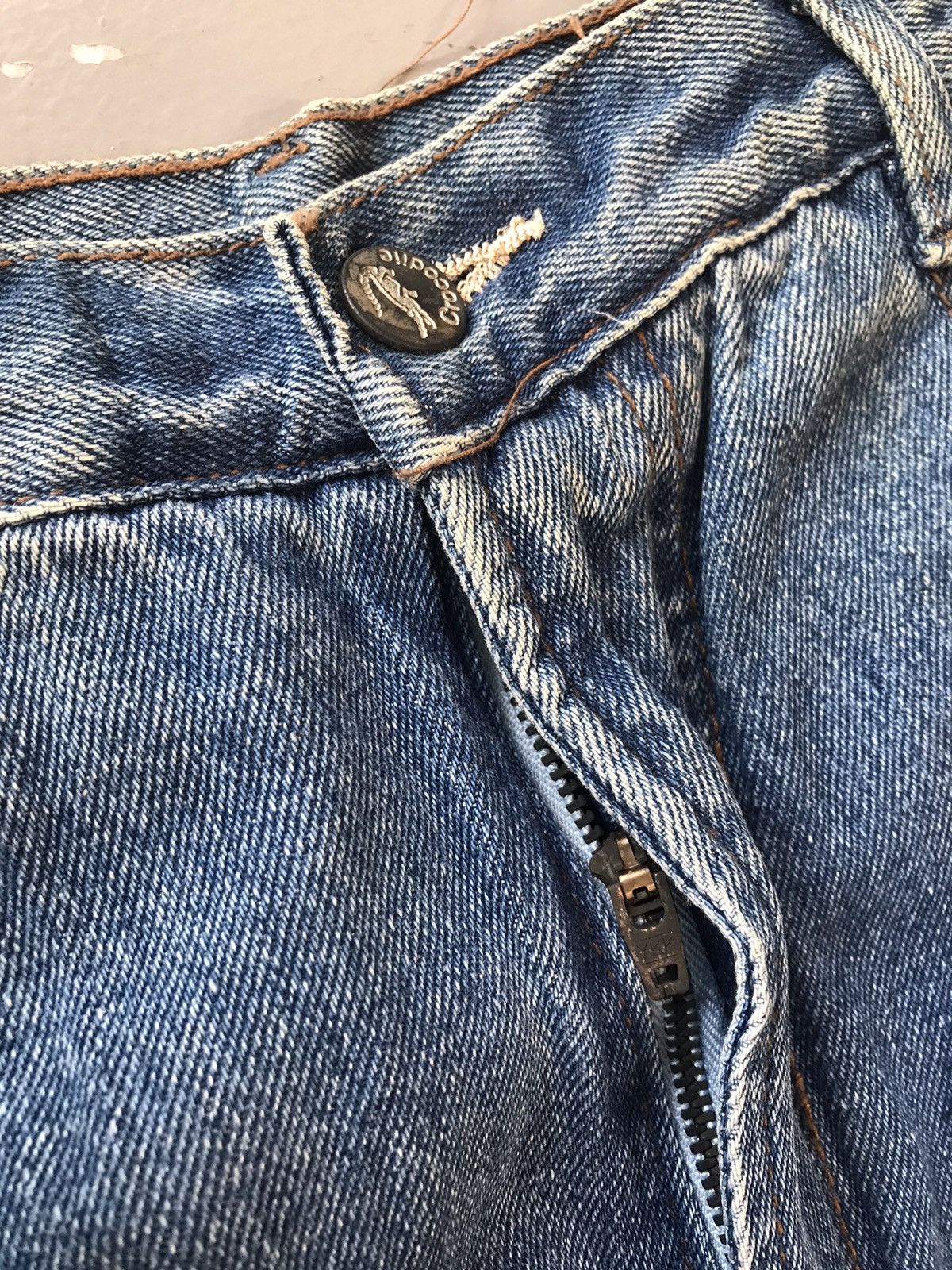 Vintage Vintage crocodile 🐊 SpellOut straight fit denim Size US 36 / EU 52 - 3 Thumbnail