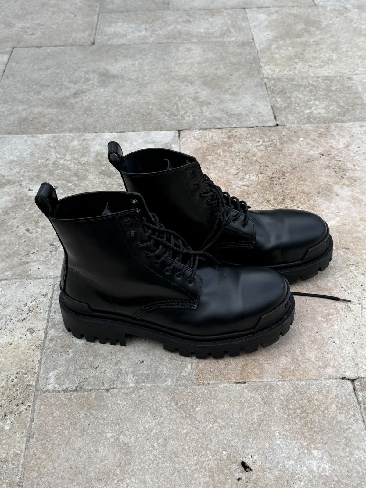 Balenciaga Balenciaga Leather Strike Boots Size US 10 / EU 43 - 1 Thumbnail