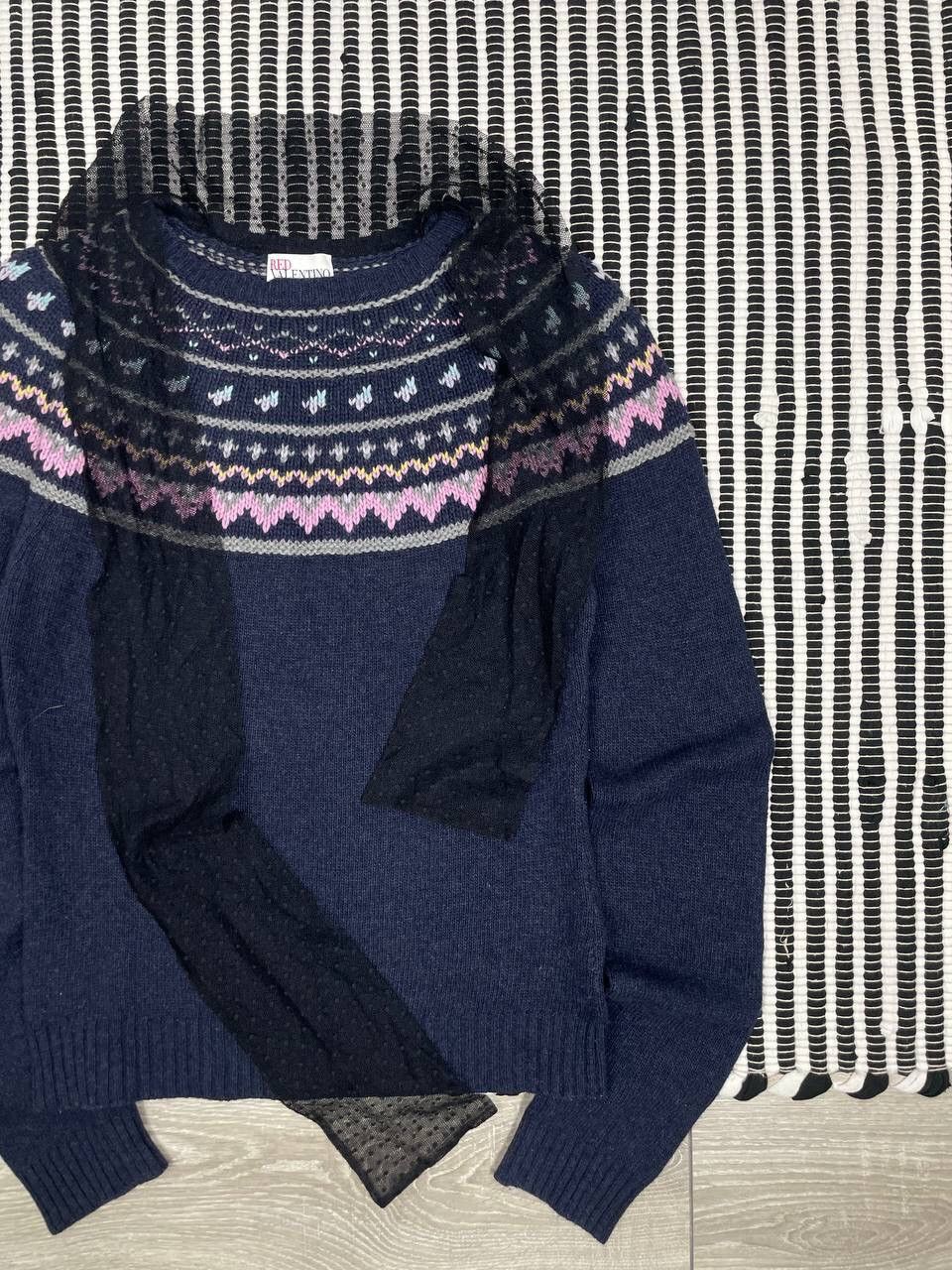 RED Valentino × Vintage Vintage Red Valentino Wool Knitted Sweater Y2K Size L / US 10 / IT 46 - 3 Thumbnail