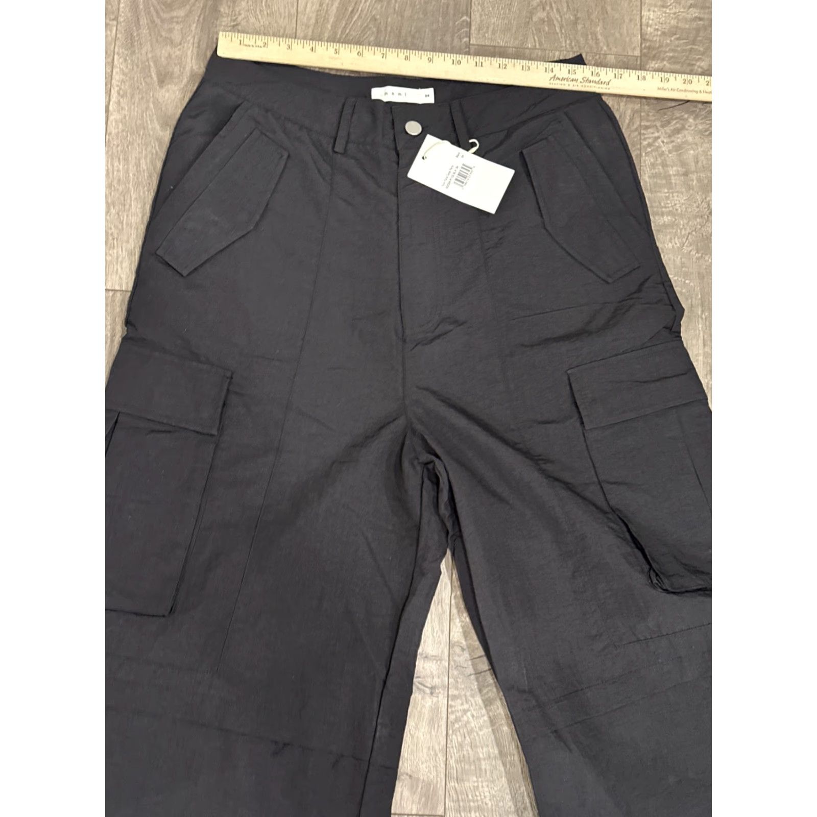 MNML MNML Black Men’s Nylon Rave Cargo Pants Size Cargo Flare Windbreaker Size US 34 / EU 50 - 4 Thumbnail