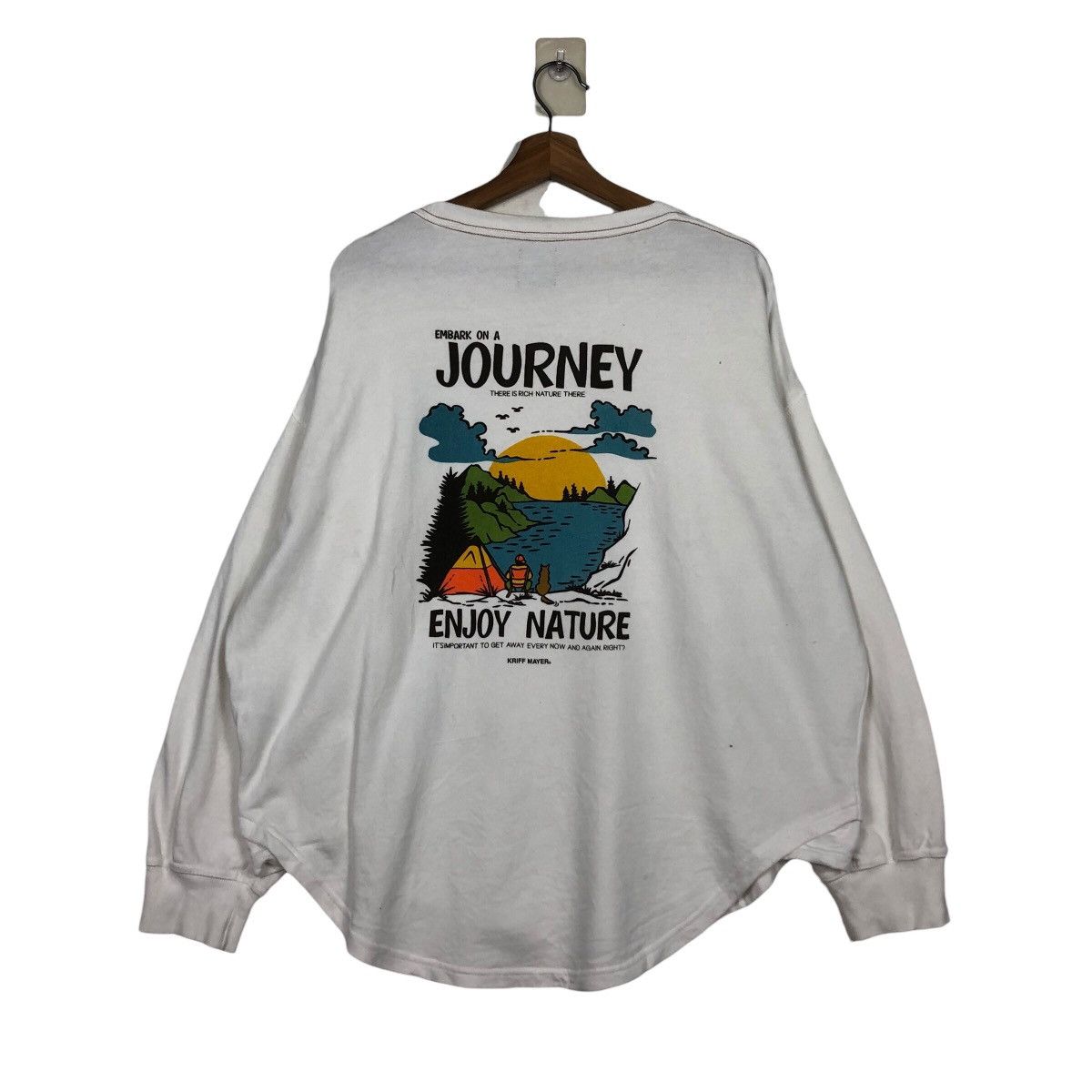 Japanese Brand 📌Vintage Sweatshirt Kriff Mayer Big Logo Back Hit Size US L / EU 52-54 / 3 - 1 Thumbnail
