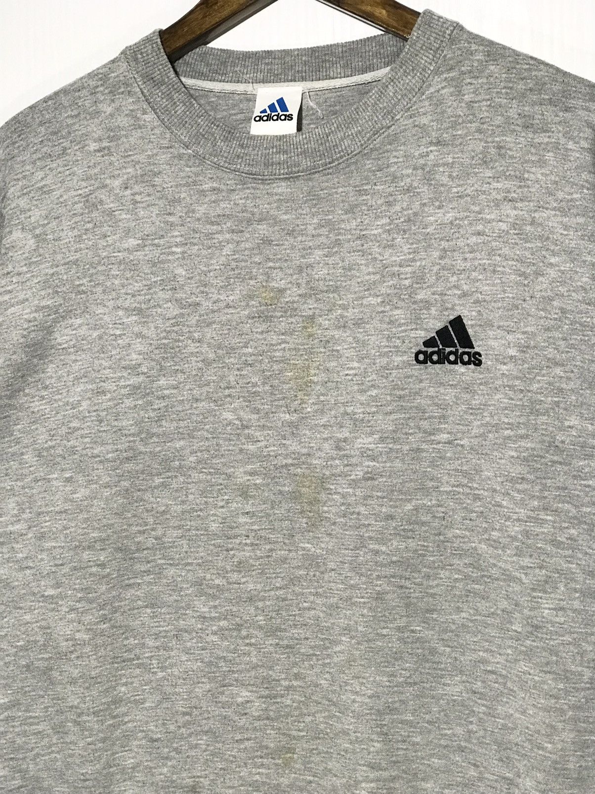 Adidas × Vintage Vintage Adidas Embroidery Black Logo Small Sweatshirt Size US L / EU 52-54 / 3 - 3 Thumbnail