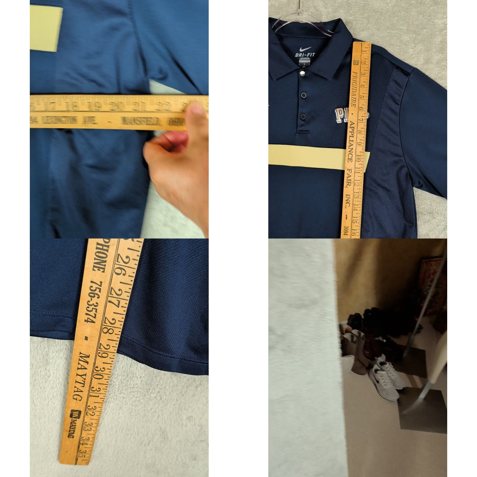 Nike Nike Dri-Fit Pitt Panthers Polo Shirt Men's L Navy Short Sleeve Golf Shirt Size US L / EU 52-54 / 3 - 8 Thumbnail