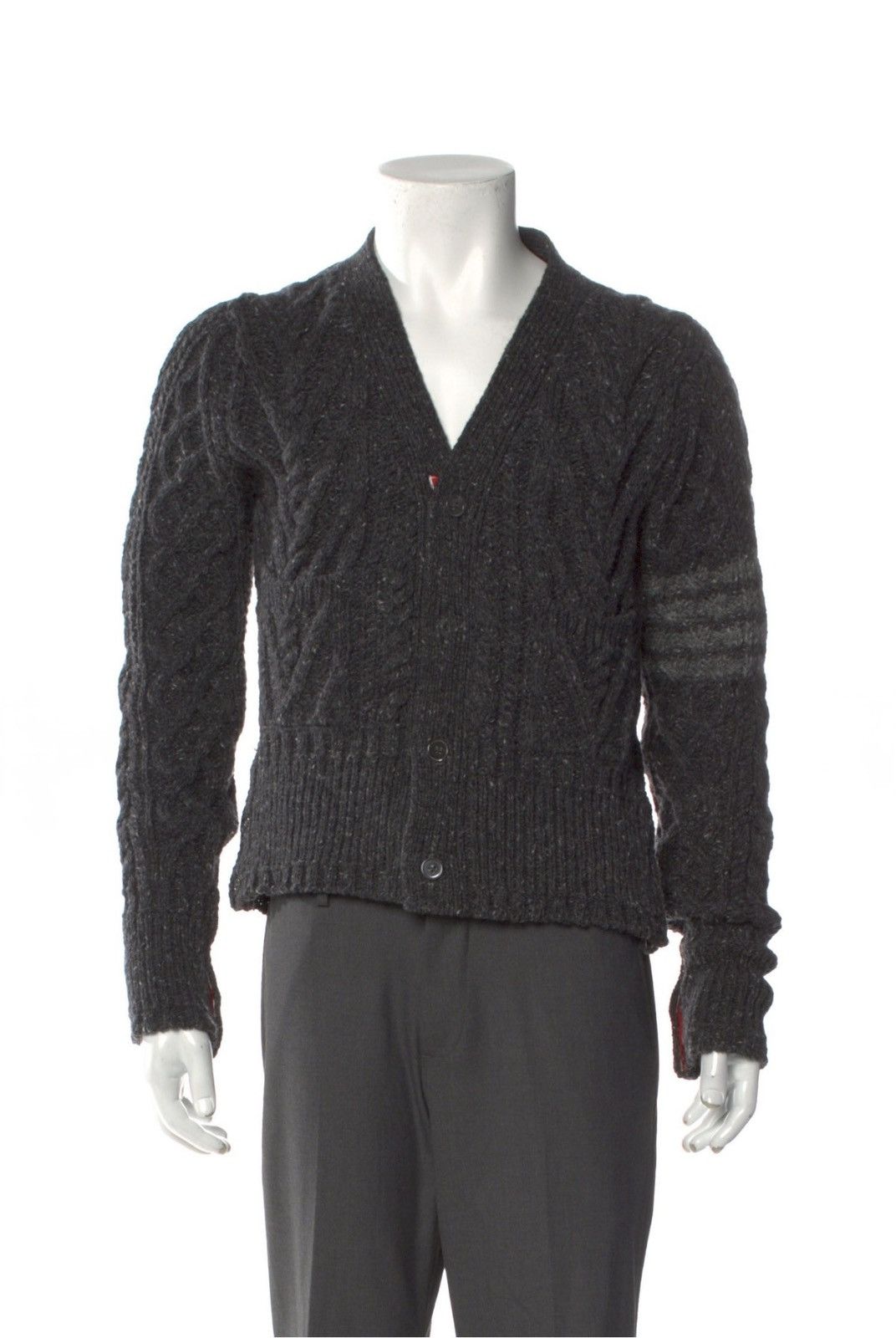 Thom Browne Thom Browne Diagonal Cable Mohair Wool Cardigan Size US M / EU 48-50 / 2 - 4 Thumbnail