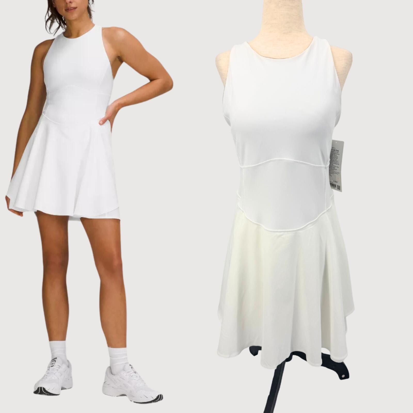 Lululemon Lululemon Court Crush Tennis Dress White Size 10 NWT Size L / US 10 / IT 46 - 1 Thumbnail