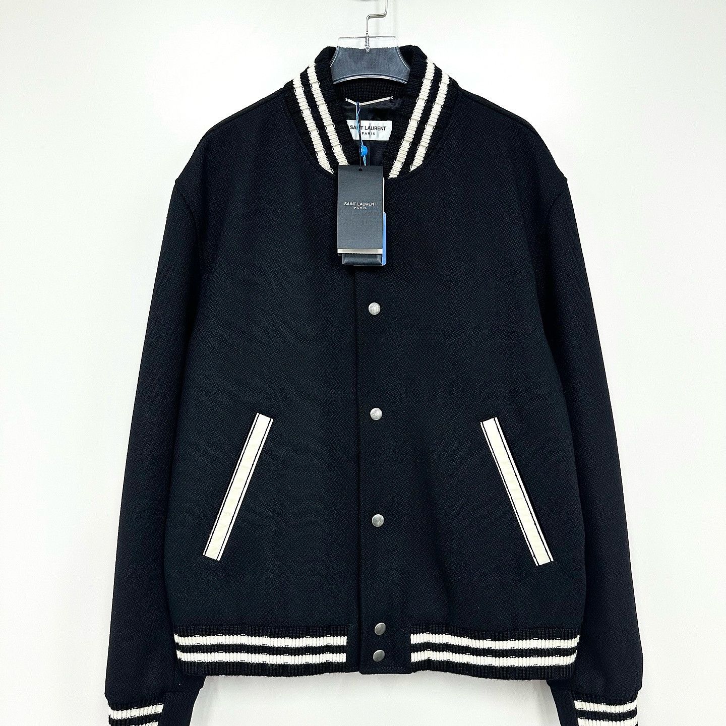 Saint Laurent Paris Saint Laurent Letter Logo Bomber Jacket Size L Size US L / EU 52-54 / 3 - 1 Thumbnail