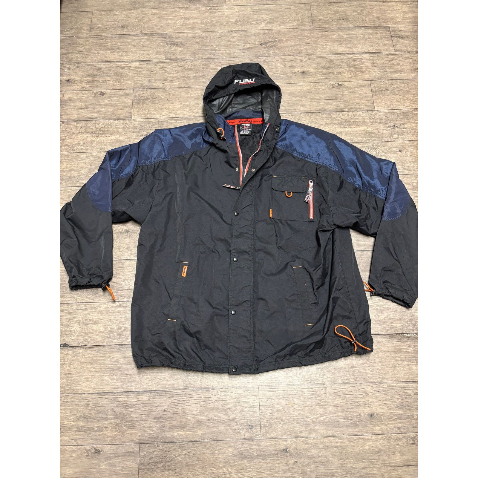 Fubu × Vintage Vintage Fubu Windbreaker Black Jacket Sz 3XL 90s Size US XXL / EU 58 / 5 - 1 Thumbnail