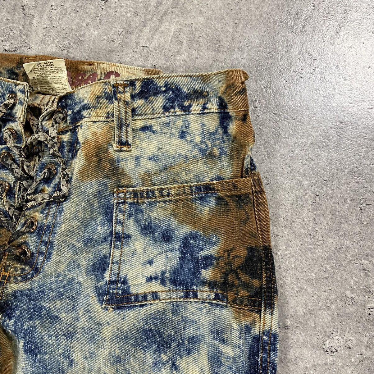 Japanese Brand × Vintage G Brand Flared Low Rise Jeans Tie Dye Pants Size 28" / US 6 / IT 42 - 6 Thumbnail