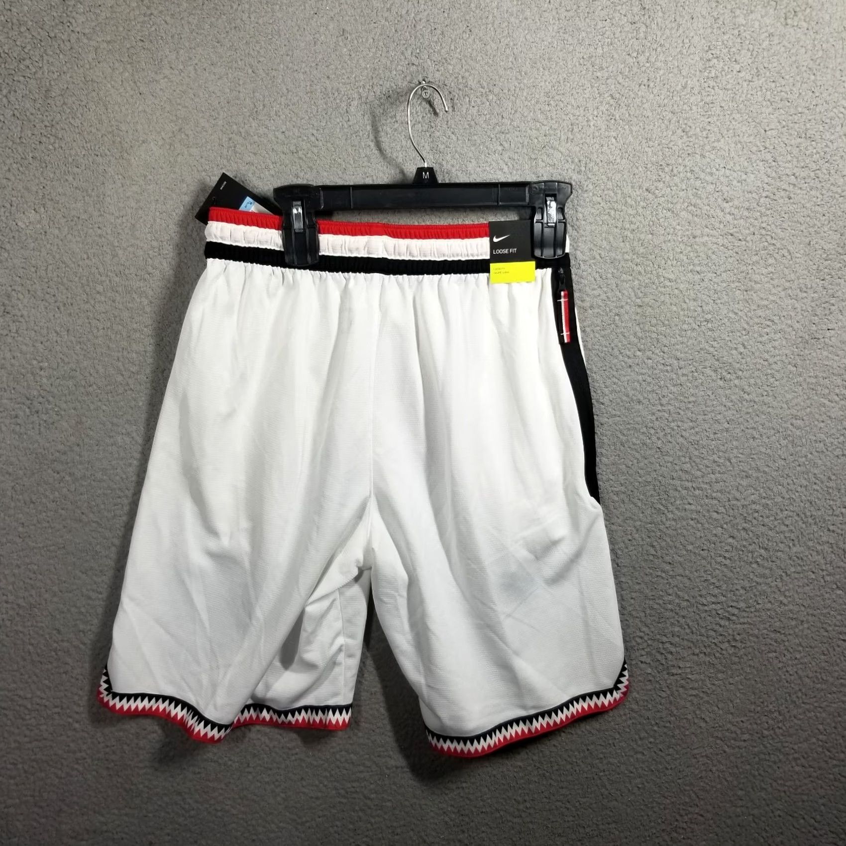 Nike Nike Shorts Mens M Dri-fit DNA Air Basketball Loose Fit White Red Retro 90s Mens Size US 31 - 2 Thumbnail