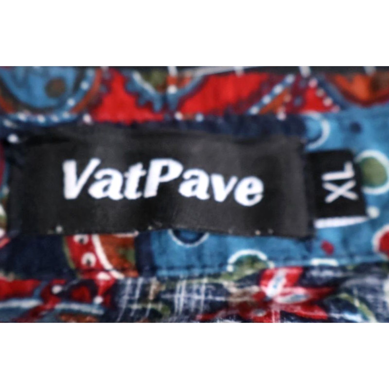Vintage VatPave Shirt Men XL Red Blue Paisley Patchwork Bandana Cotton Viscose Button-Up Short Sleeve Bohemian Hippie Retro Size US XL / EU 56 / 4 - 3 Thumbnail