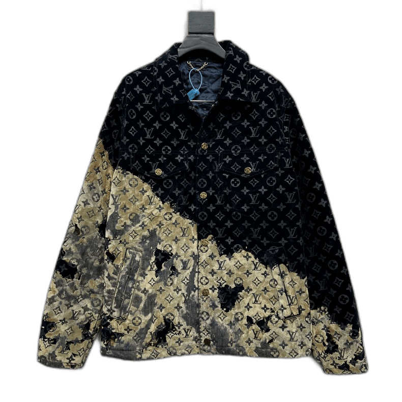 LOUIS VUITTON ジャケット 34 Louis Vuitton Blue & White LV Leaf Denim Jacket – Savonches