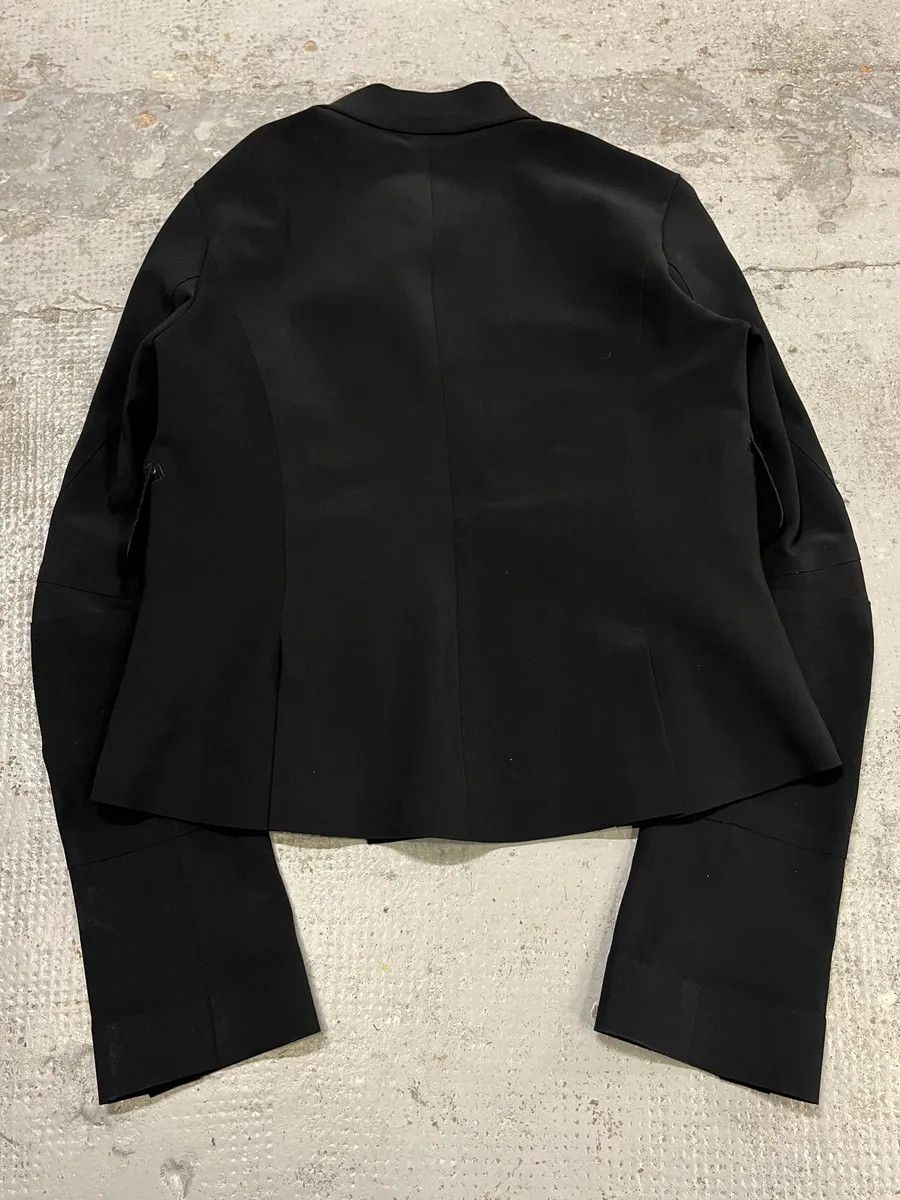 Marithe + Francois Girbaud 1990s Marithé + François Girbaud Oversized Collar Black Blazer Size S / US 4 / IT 40 - 7 Thumbnail