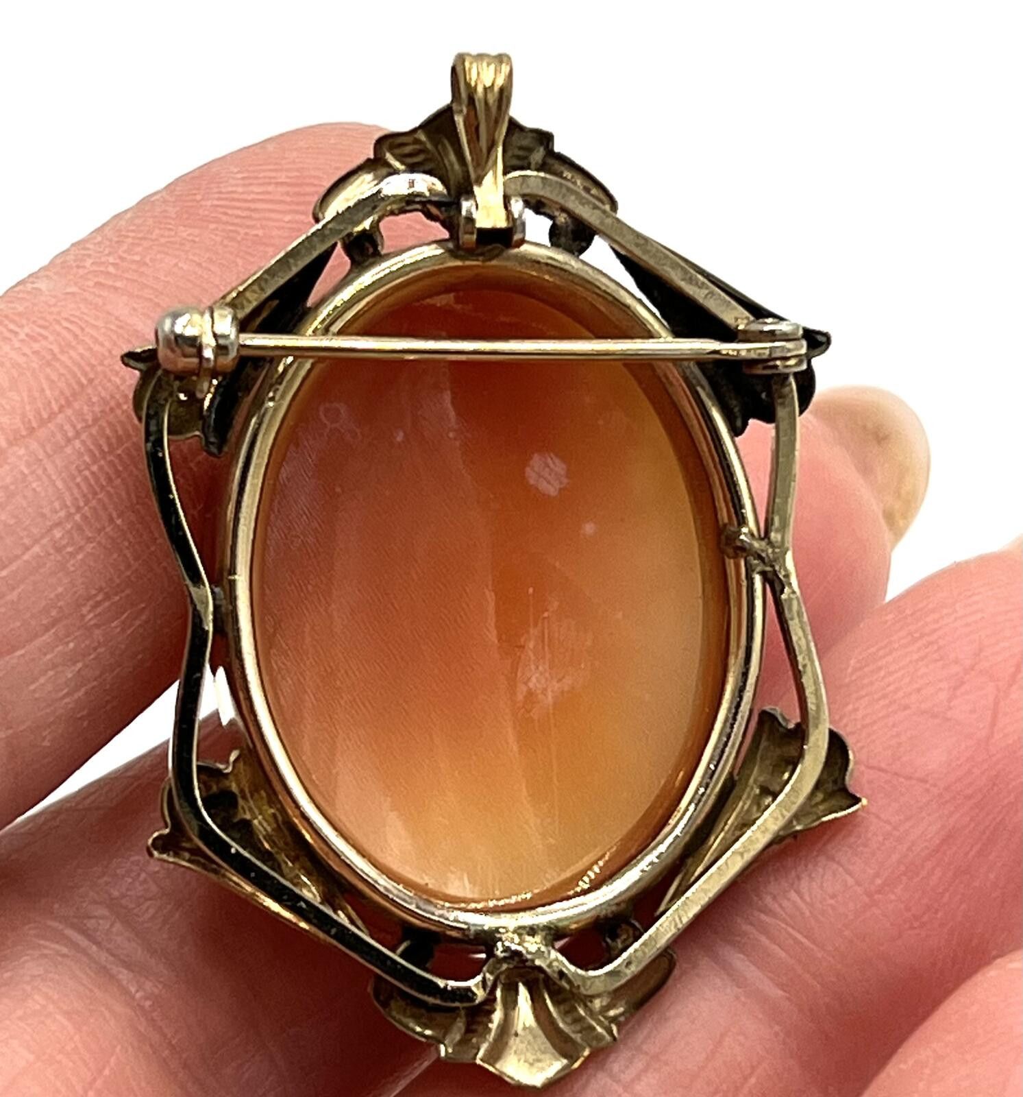 Other Vintage Loran Sim 12K Gold Filled Carved Shell Cameo Brooch Size ONE SIZE - 3 Thumbnail