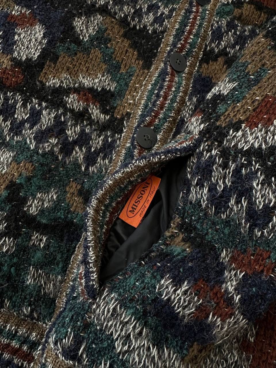 Japanese Brand × Missoni × Vintage Vintage Japanese Missoni Wool Bomber Two-Way Jacket Size US L / EU 52-54 / 3 - 12 Thumbnail