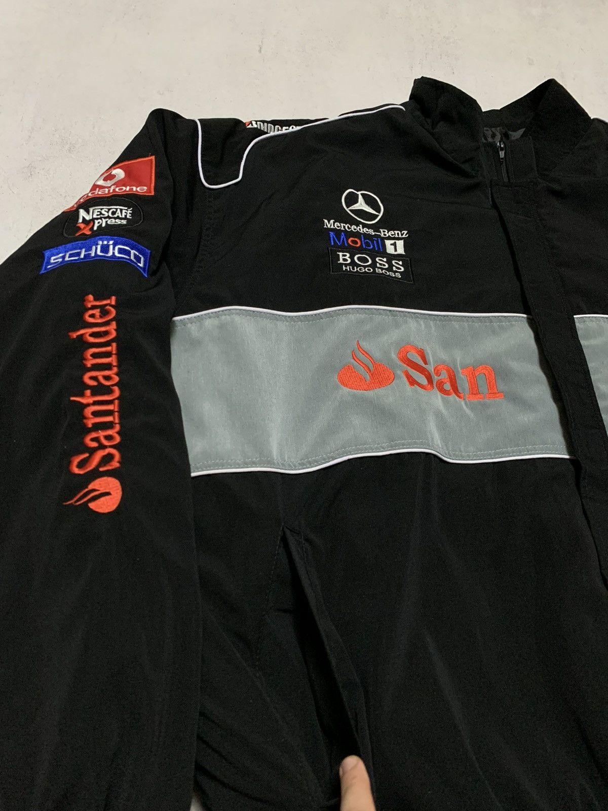 Formula 1 × Mercedes-Benz × Vintage Vintage Mercedes Benz Jacket Bomber Mc Laren Santander F1 Size US XXL / EU 58 / 5 - 7 Thumbnail