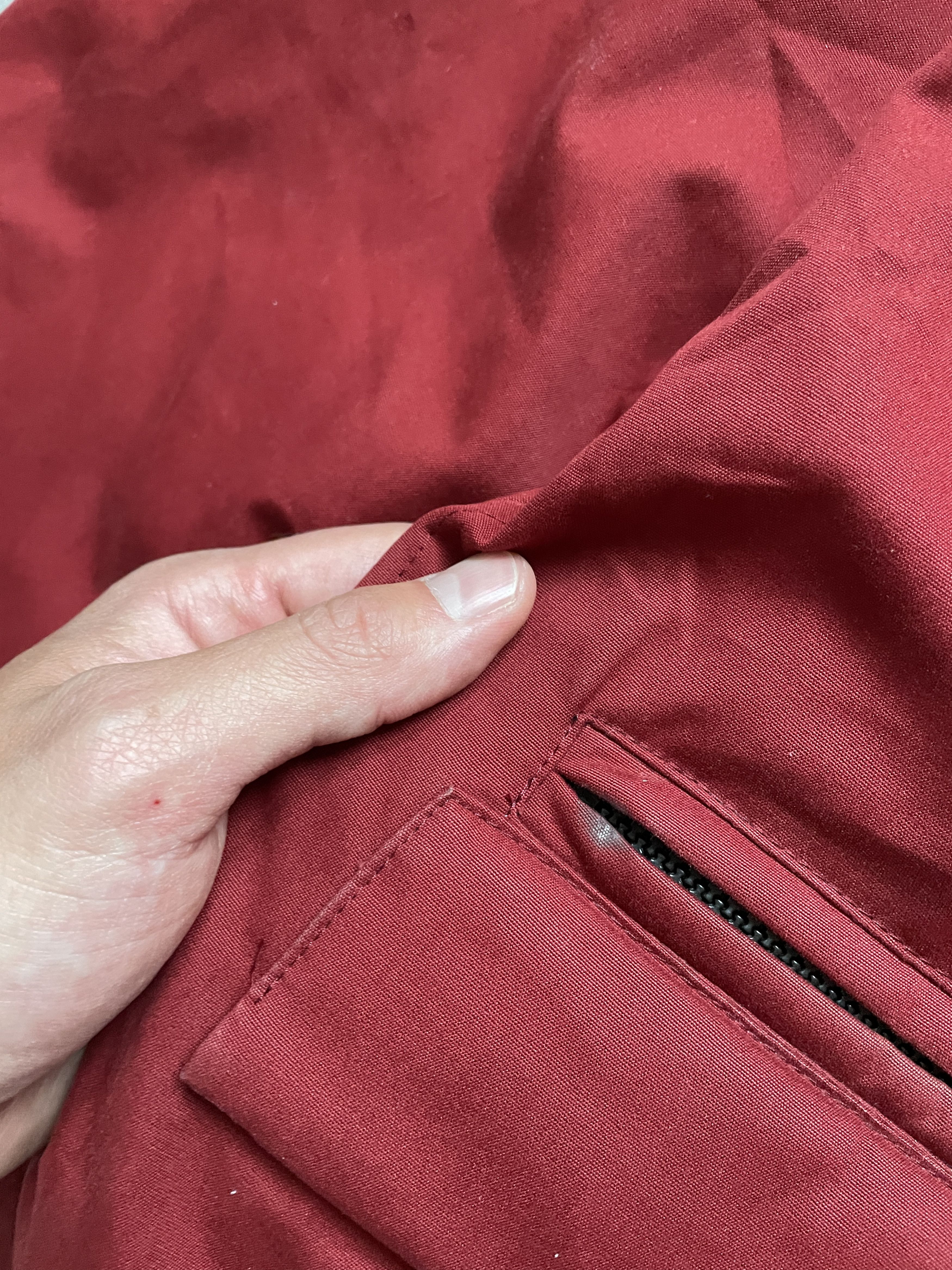 Burberry × Vintage VINTAGE 90S BURBERRYS OLD MONEY BURGUNDY FLEECE COAT JACKET Size US XL / EU 56 / 4 - 5 Thumbnail