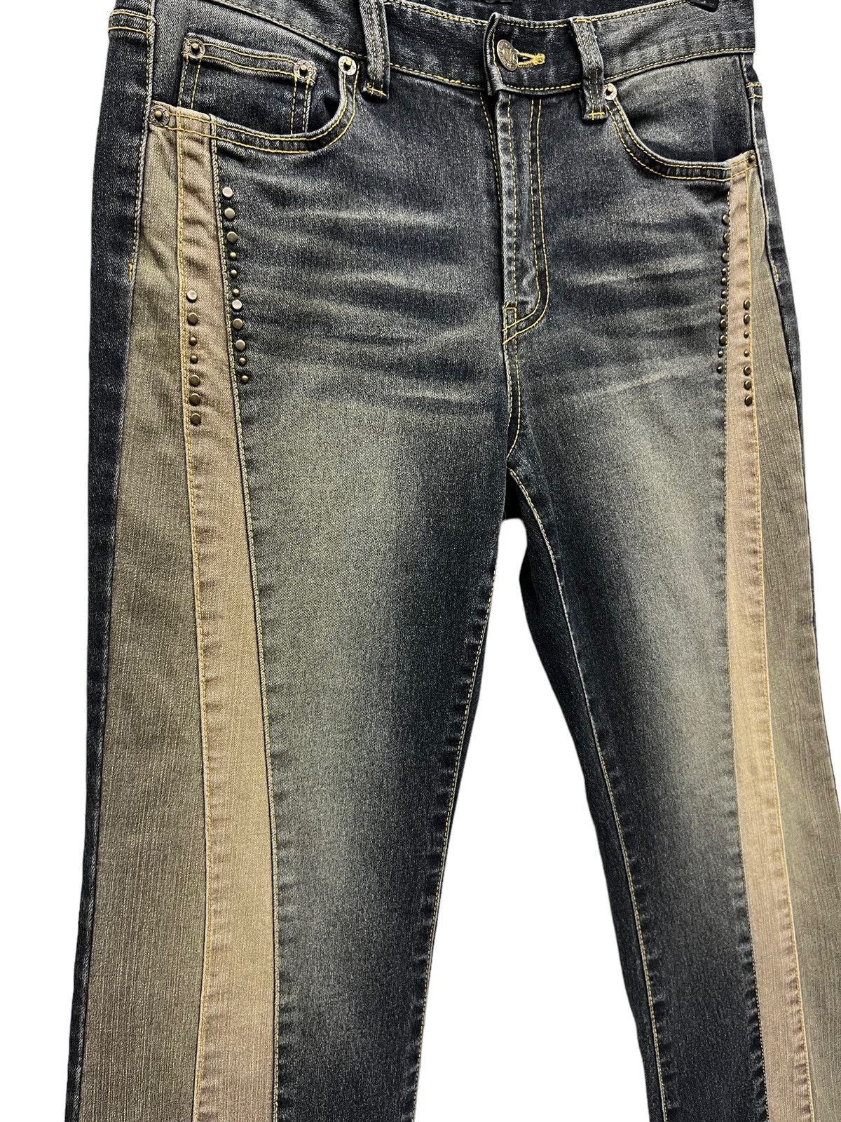 Japanese Brand 🔥FLARE MATSUNO Stretch Spliced Denim Woman’s Pants Size 29" - 5 Thumbnail