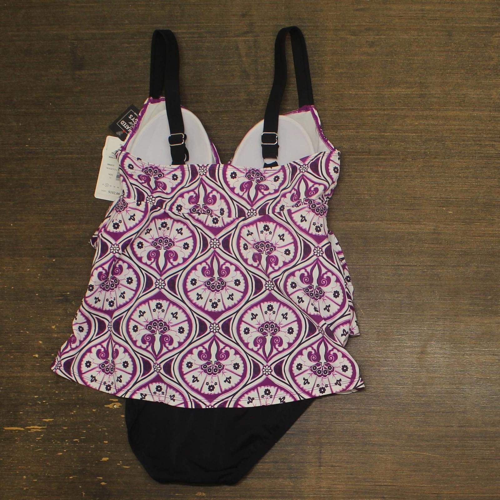 Other Nwt Swim Solutions One Piece Swimsuit Magenta Purple 10 Size ONE SIZE - 2 Thumbnail