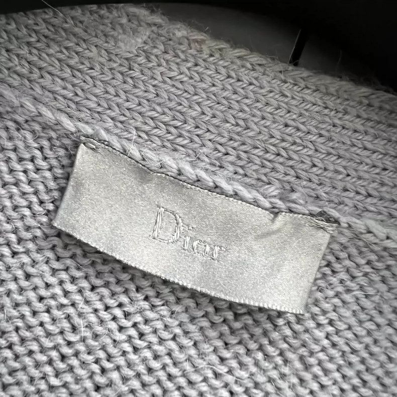 Dior Gray Striped V-2505 Size L / US 10 / IT 46 - 3 Thumbnail