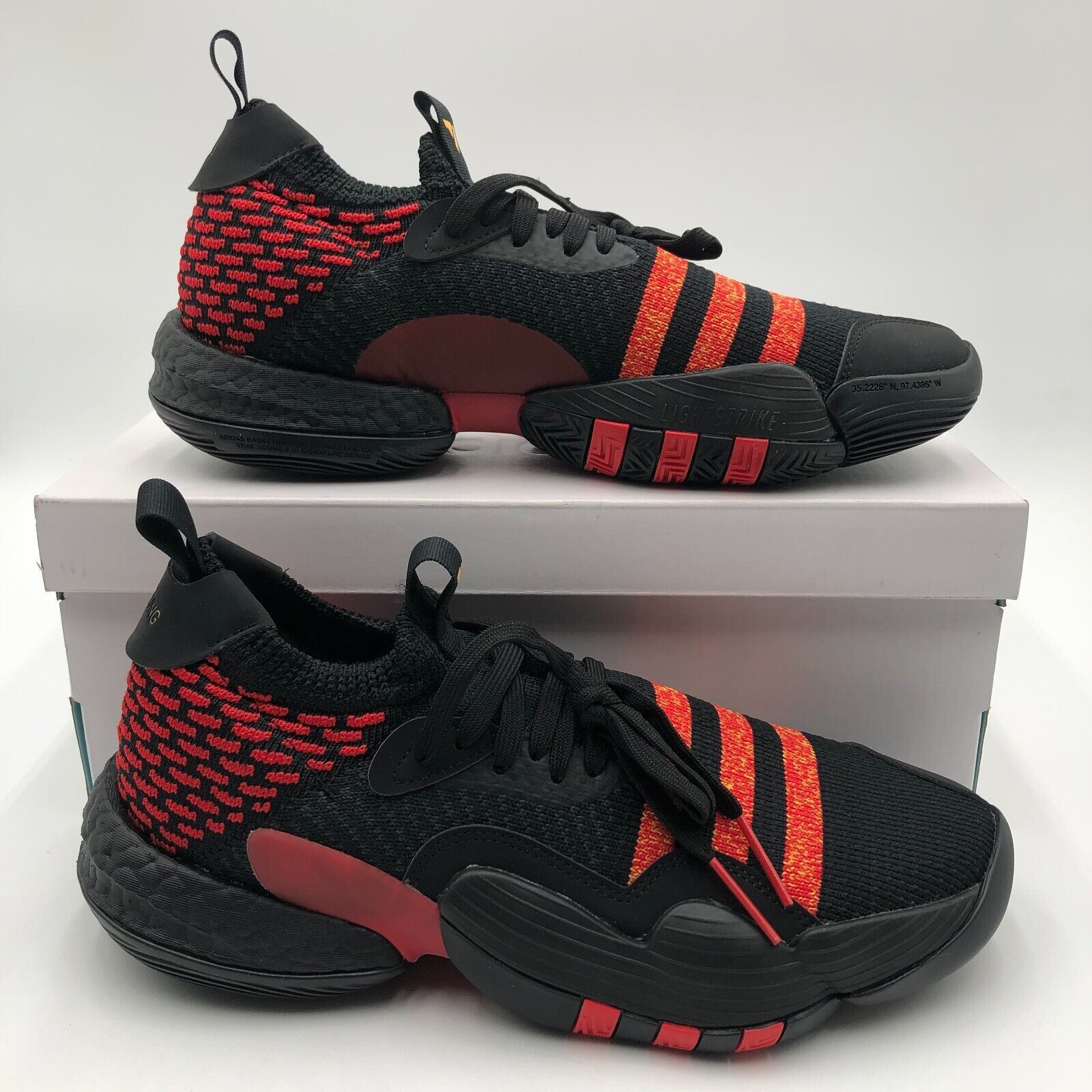 Adidas Adidas Trae Young 2 Men's Size 9.5 Hawks Black Red Size US 9.5 / EU 42-43 - 3 Thumbnail