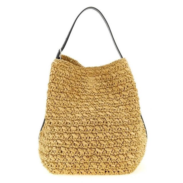 Toteme TOTEME Belted Beige Raffia Tote Bag New Size ONE SIZE - 1 Thumbnail