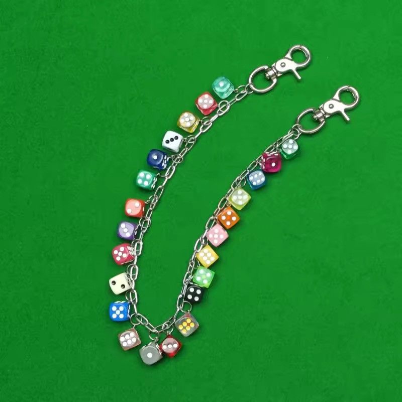 Jewelry Colorful Dice Wallet Chain Size ONE SIZE - 1 Thumbnail