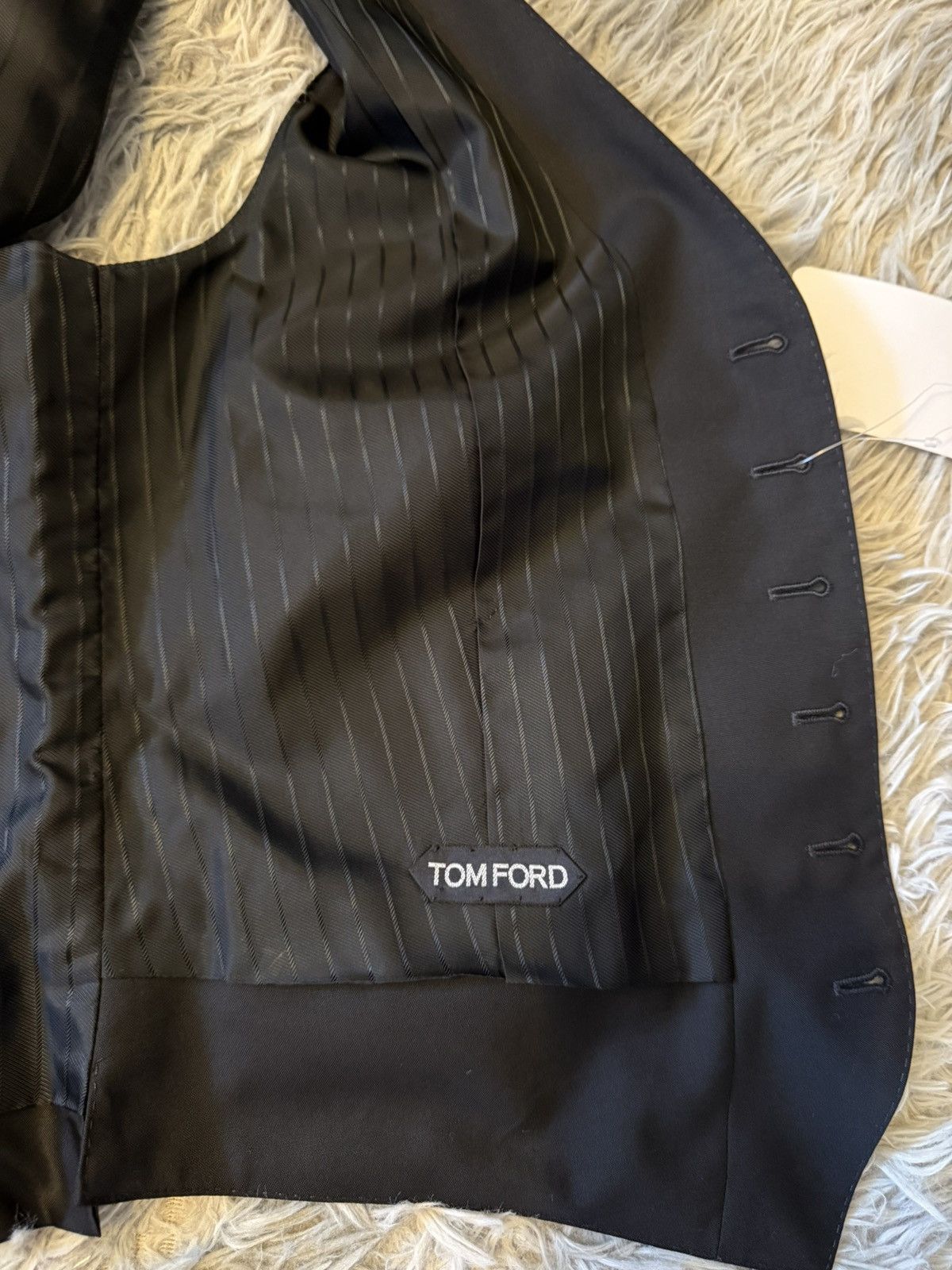 Tom Ford Signature black suit vest Size 50S - 7 Thumbnail