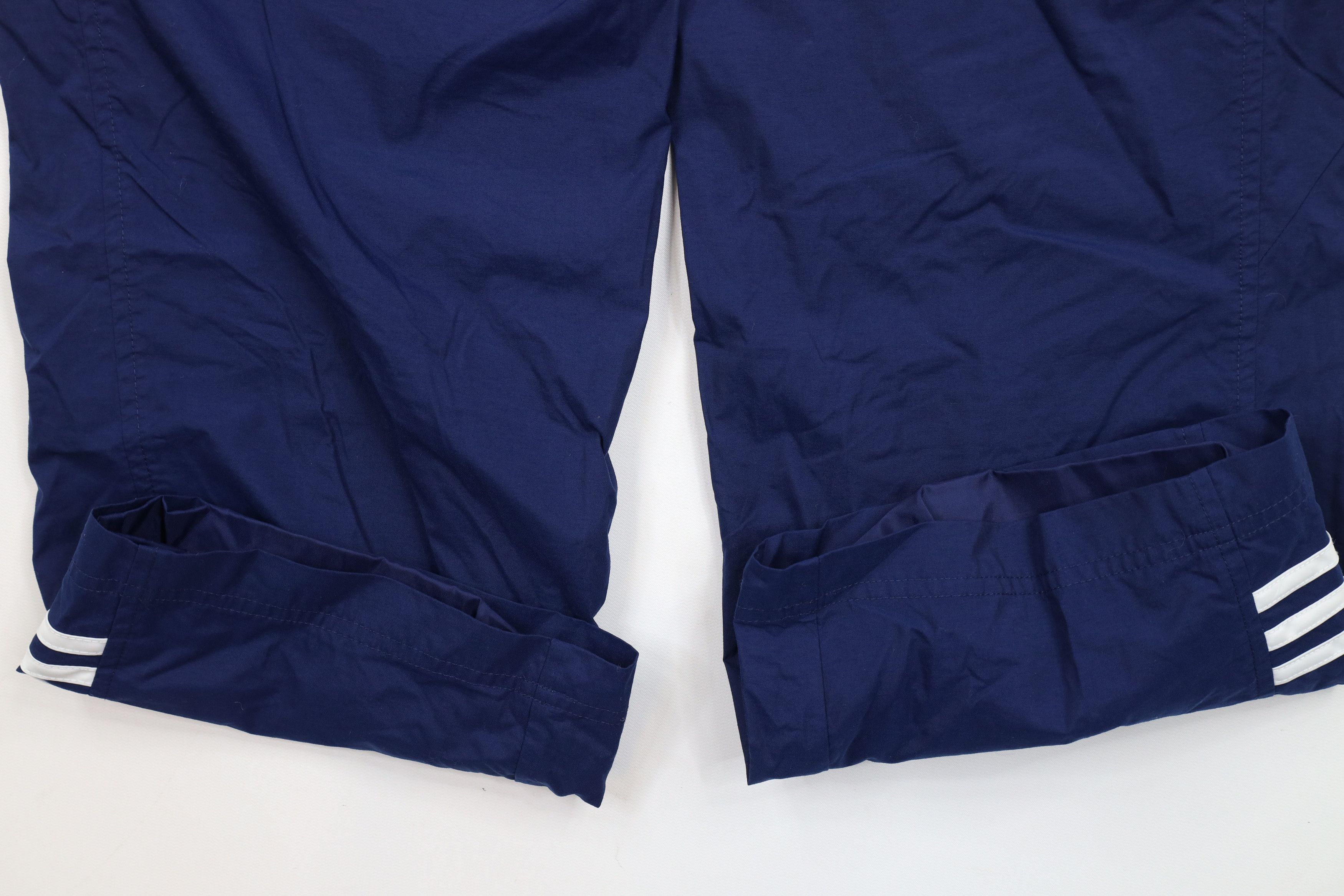 Adidas × Vintage Vintage Y2K 2000 Adidas Lined Flared Wide Leg Pants Blue Size 27" / US 4 / IT 40 - 12 Thumbnail
