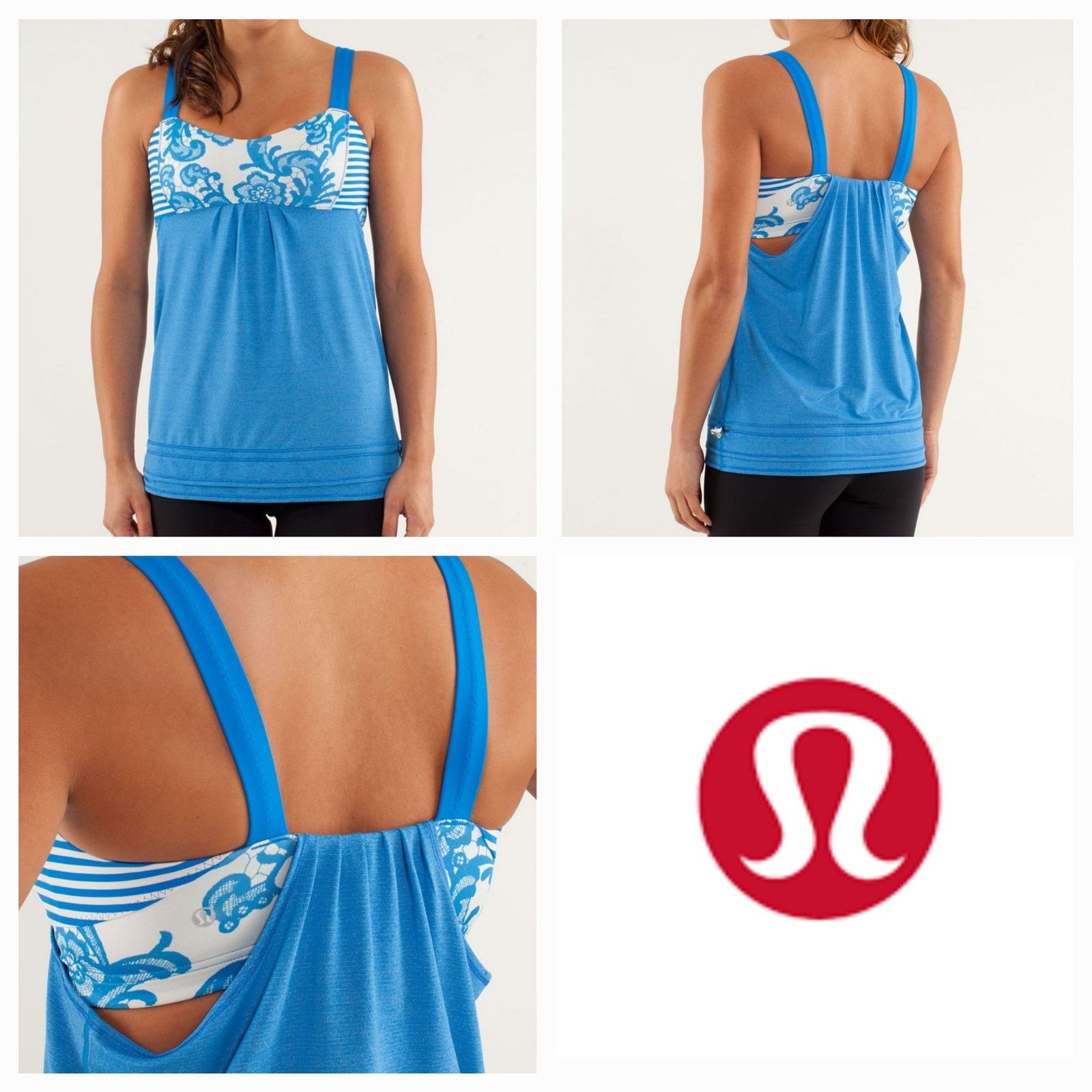 Lululemon EUC Lululemon Run: Back On Track Tank Sz. 6 Beaming Blue Size M / US 6-8 / IT 42-44 - 1 Thumbnail