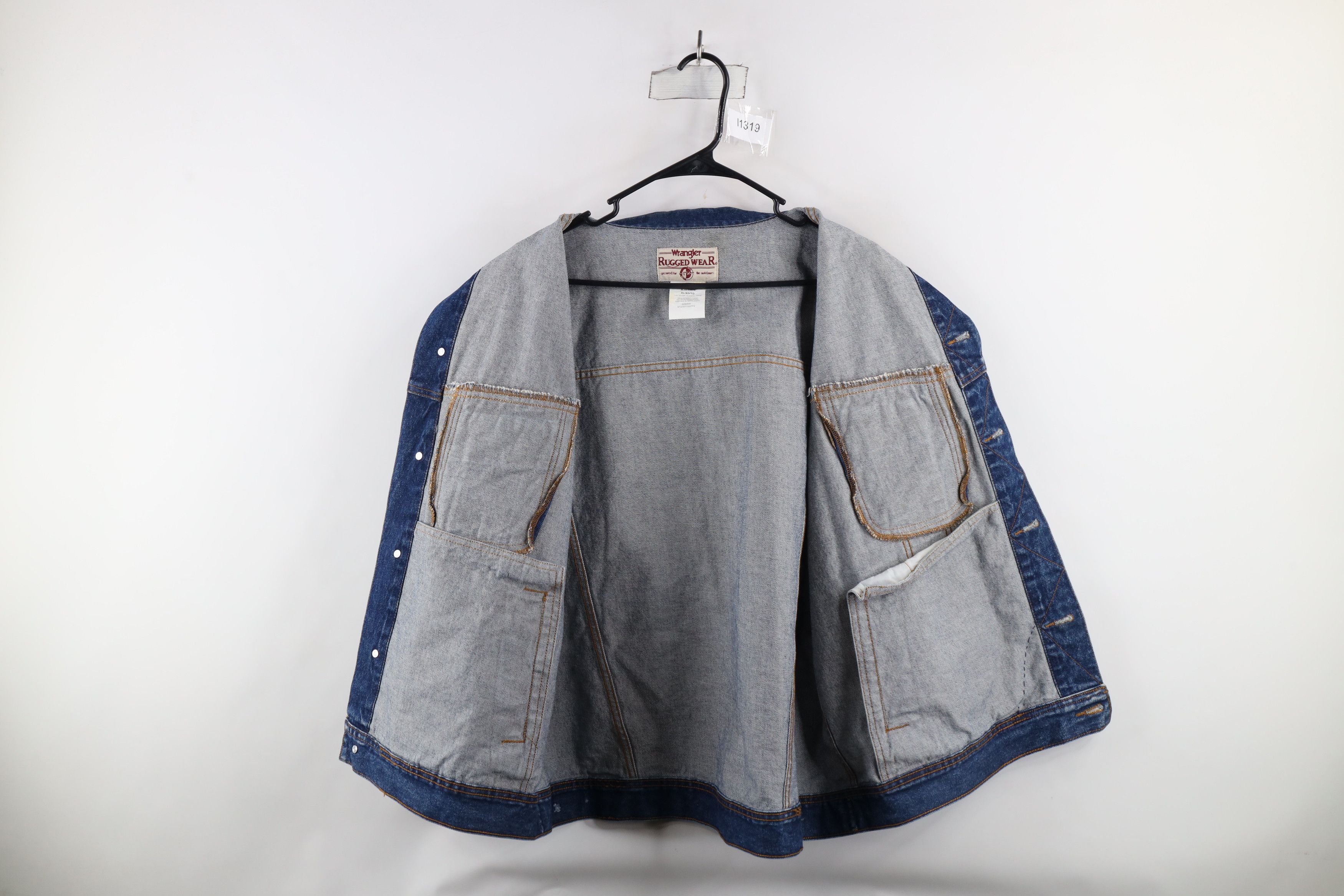 Vintage × Wrangler Vintage 90s Wrangler Denim Jean Trucker Vest Jacket Blue Size US XL / EU 56 / 4 - 6 Thumbnail