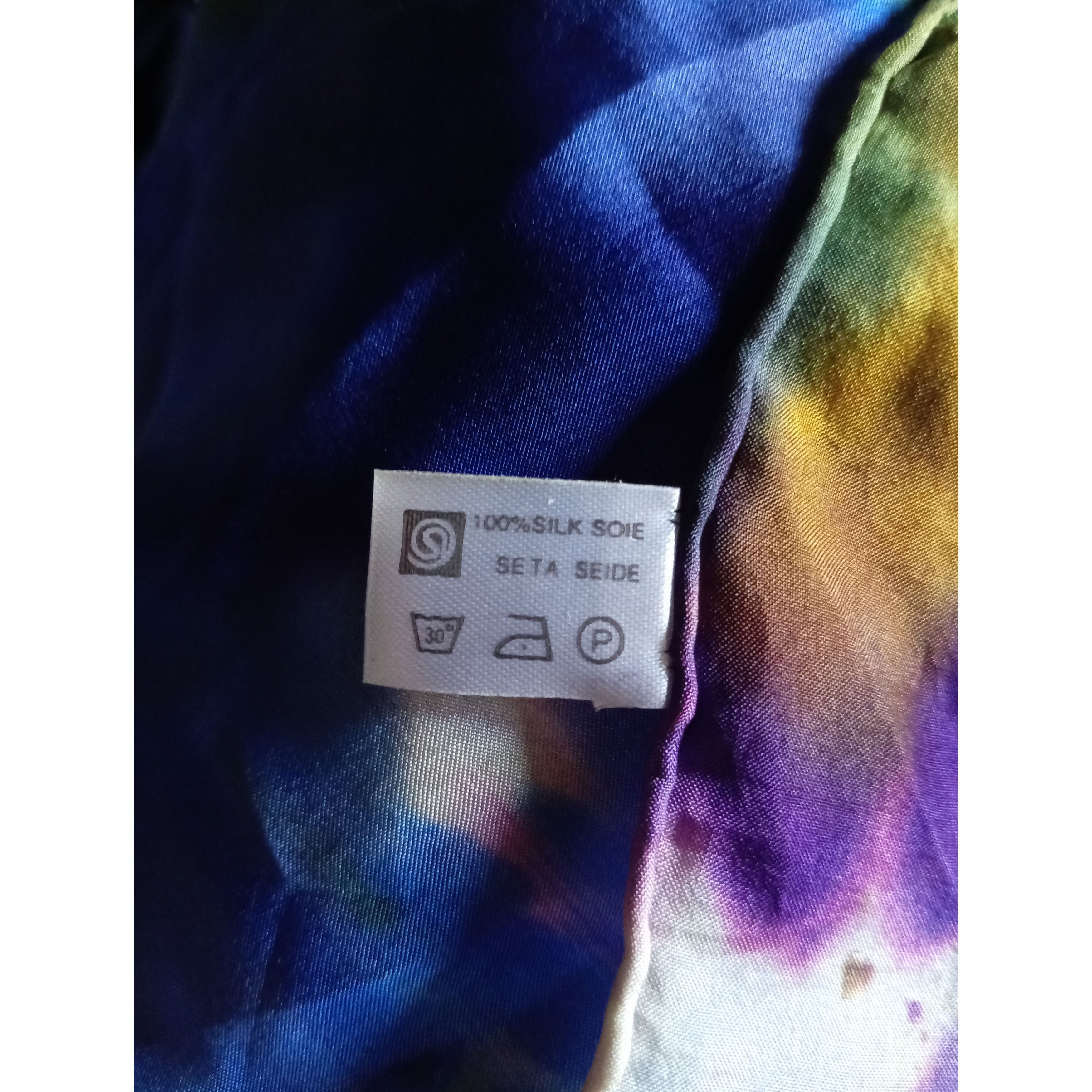 Vintage chusta apaszka jedwab silk Size ONE SIZE - 4 Thumbnail