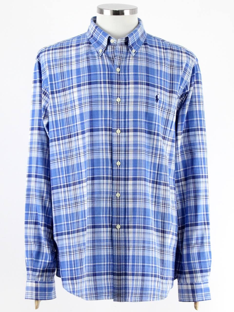 Polo Ralph Lauren POLO RALPH LAUREN Blue checkered shirt, 2 layers Size US XXL / EU 58 / 5 - 1 Thumbnail