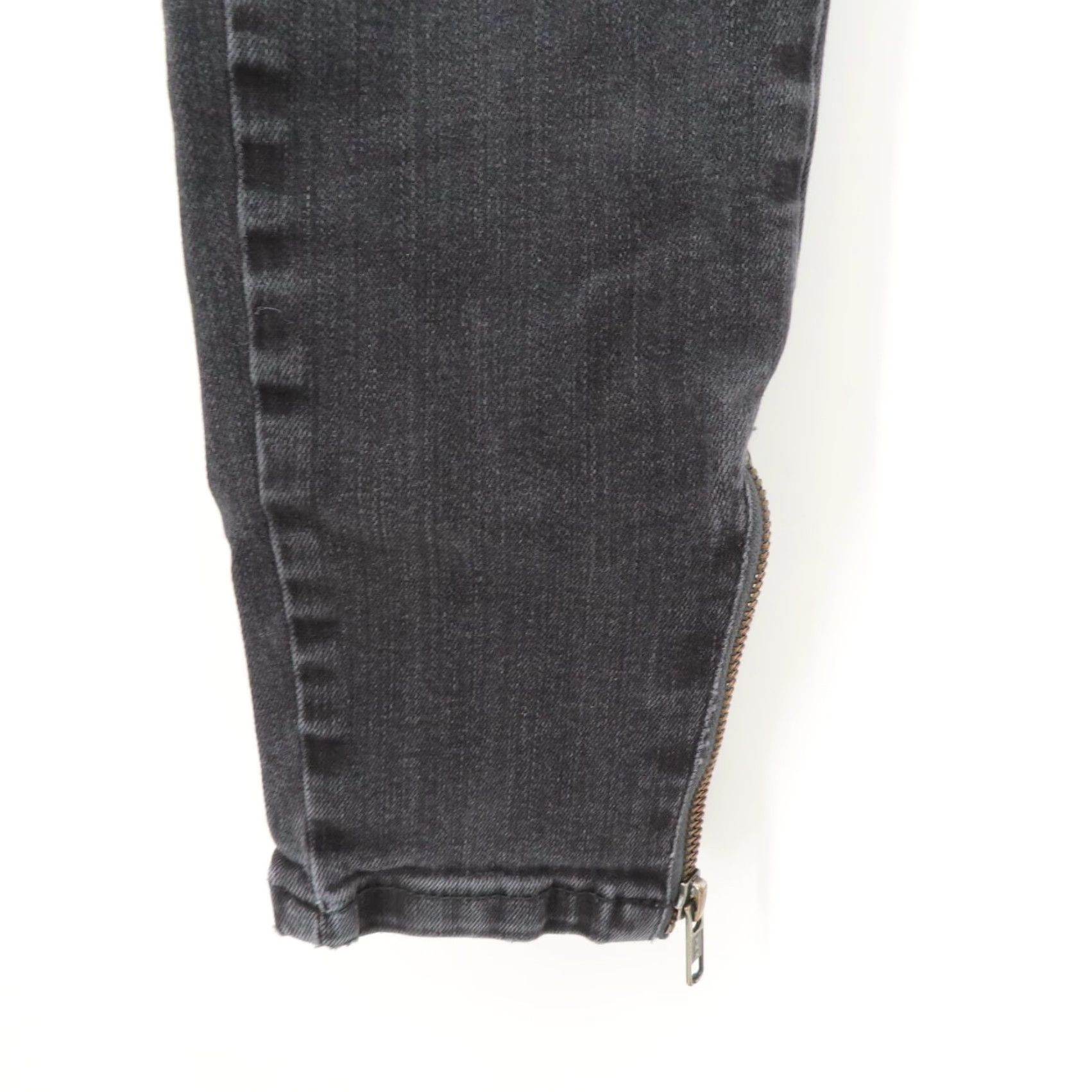 Anine Bing ANINE BING Womens Jeans 27 Gray Black Ankle Zip Distressed Denim Pants Size 27" / US 4 / IT 40 - 5 Thumbnail