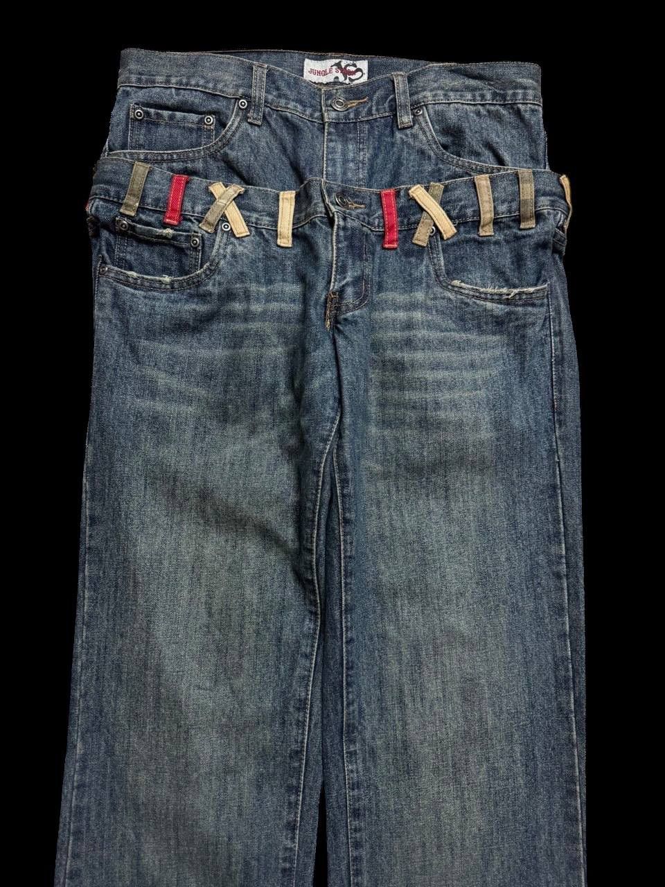 PPFM DOUBLE WAIST 90s Jungle Storm 🇯🇵 Mudwash Distressed Insane Size US 31 - 3 Thumbnail
