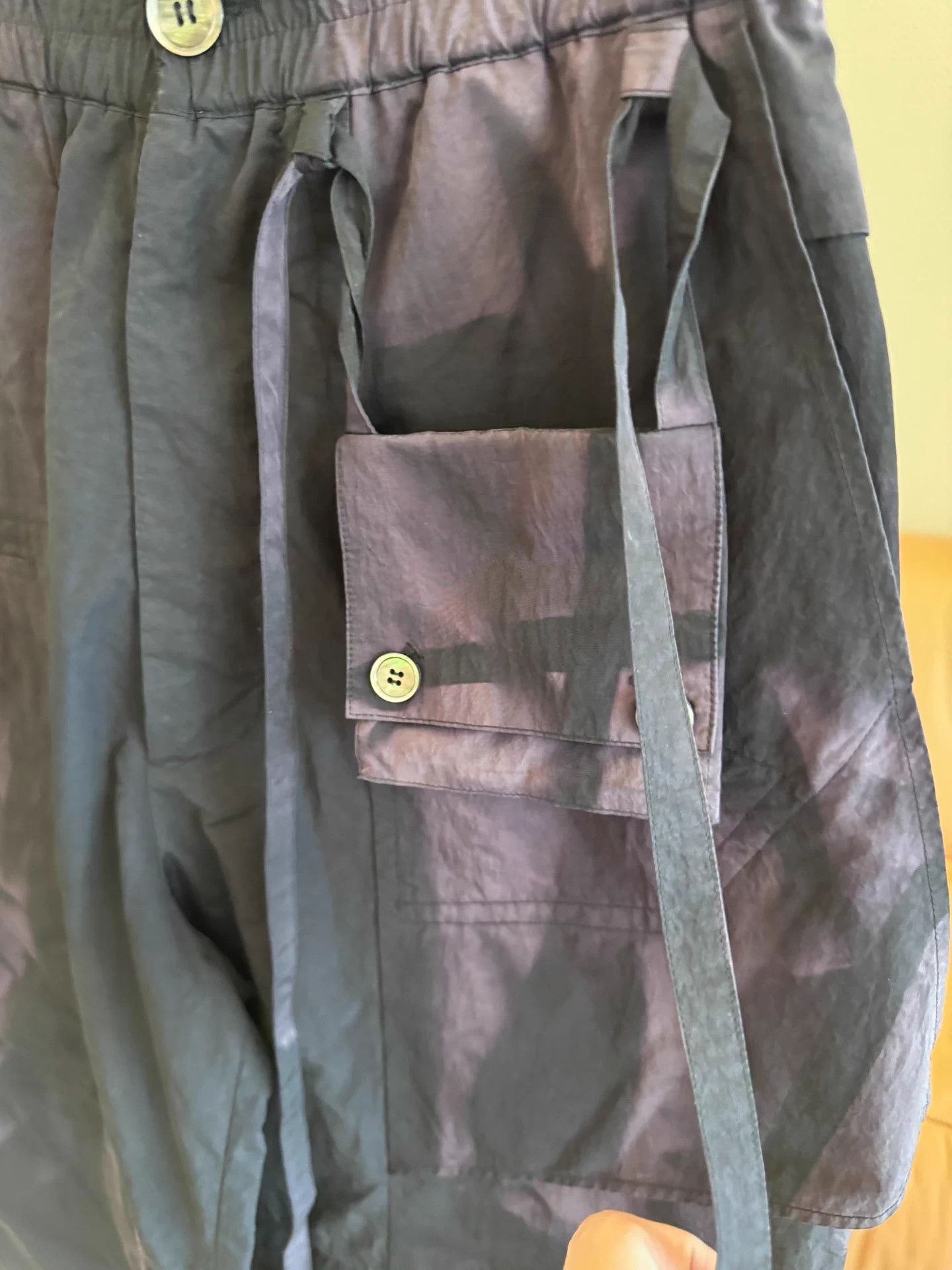 JiyongKim Jiyongkim 22AW Nylon Cargo Wide A-line Sun Faded Conv Worn Size US 28 / EU 44 - 2 Thumbnail