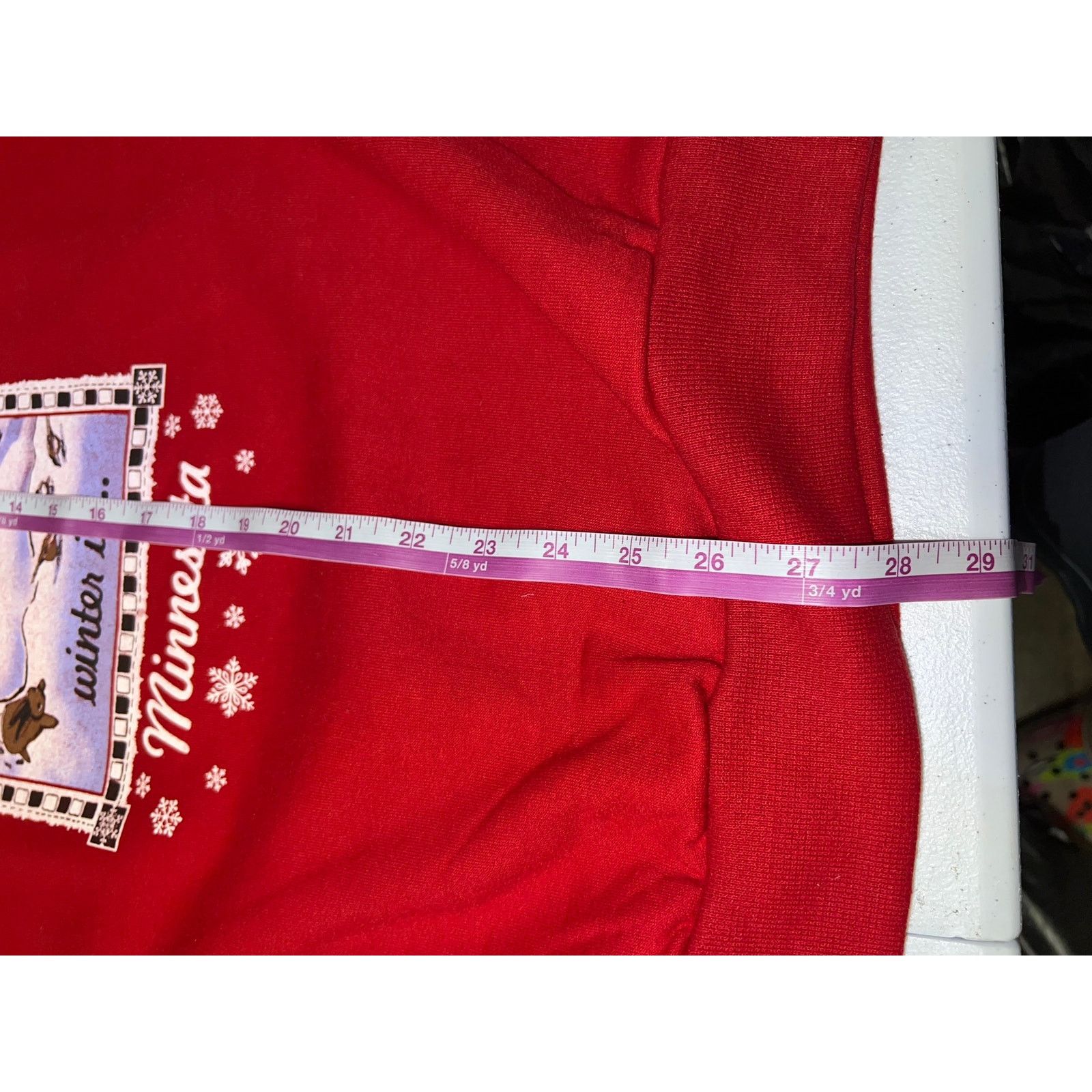 Jerzees Vintage Winter Sweatshirt In Minnesota Snow Crewneck VTG 90s Size US L / EU 52-54 / 3 - 9 Thumbnail