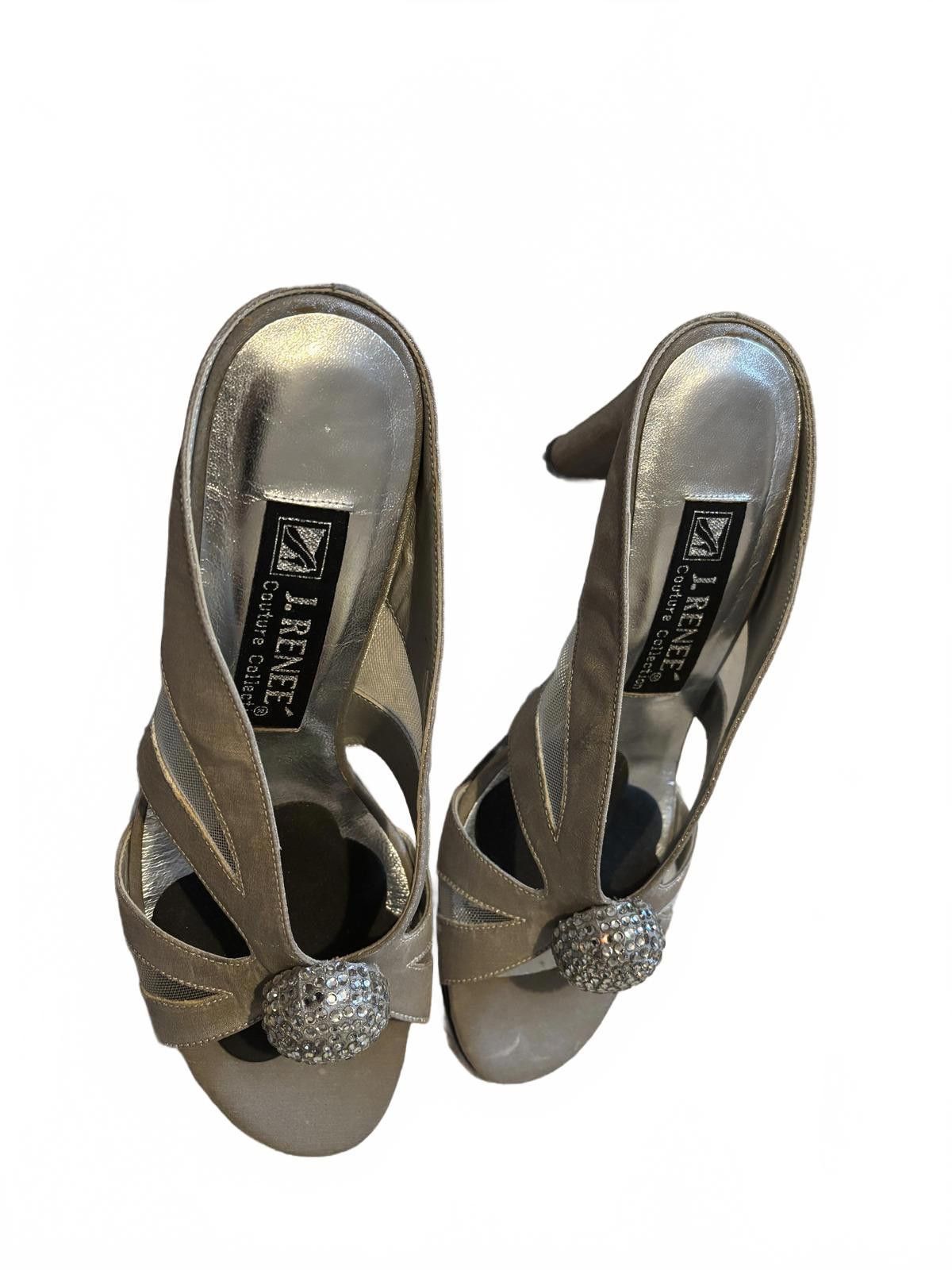 Other J. Reneé Couture Women's Silver Sandals Decorative Accent 7 Size US 7 / IT 37 - 3 Thumbnail
