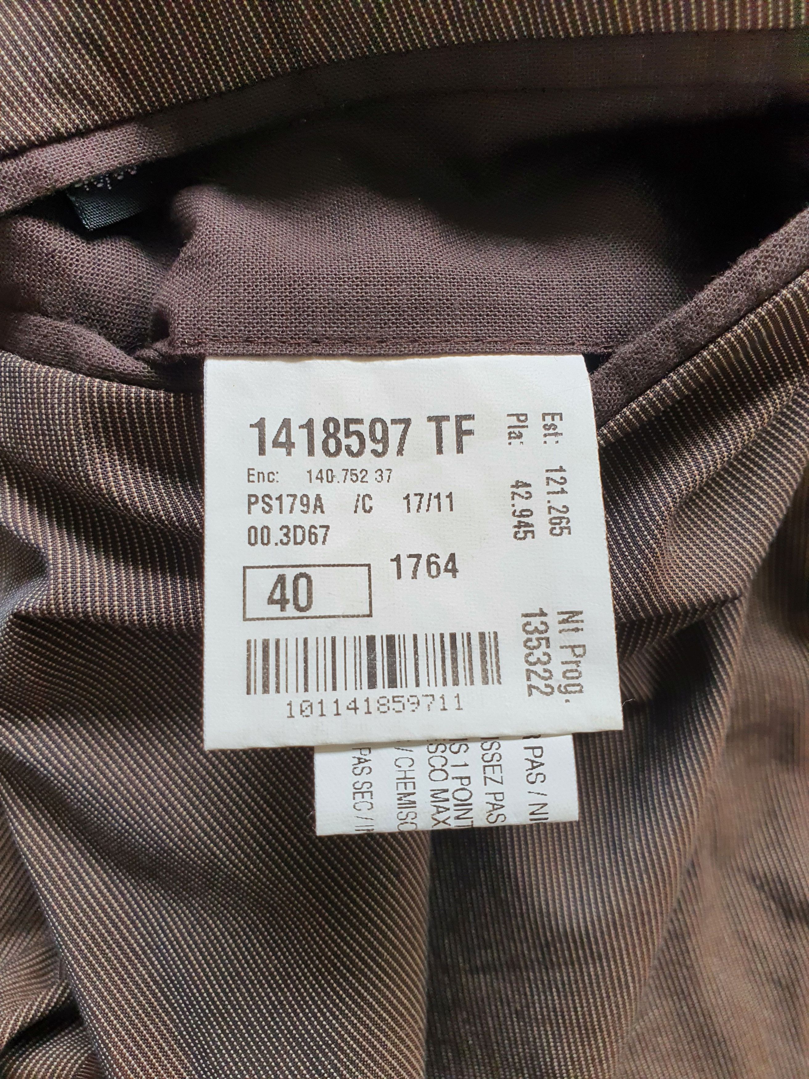 Paul Smith Sports Coat Suit Jacket - Brown (Micro Striped) - Sz EU 50 Size 40R - 6 Thumbnail