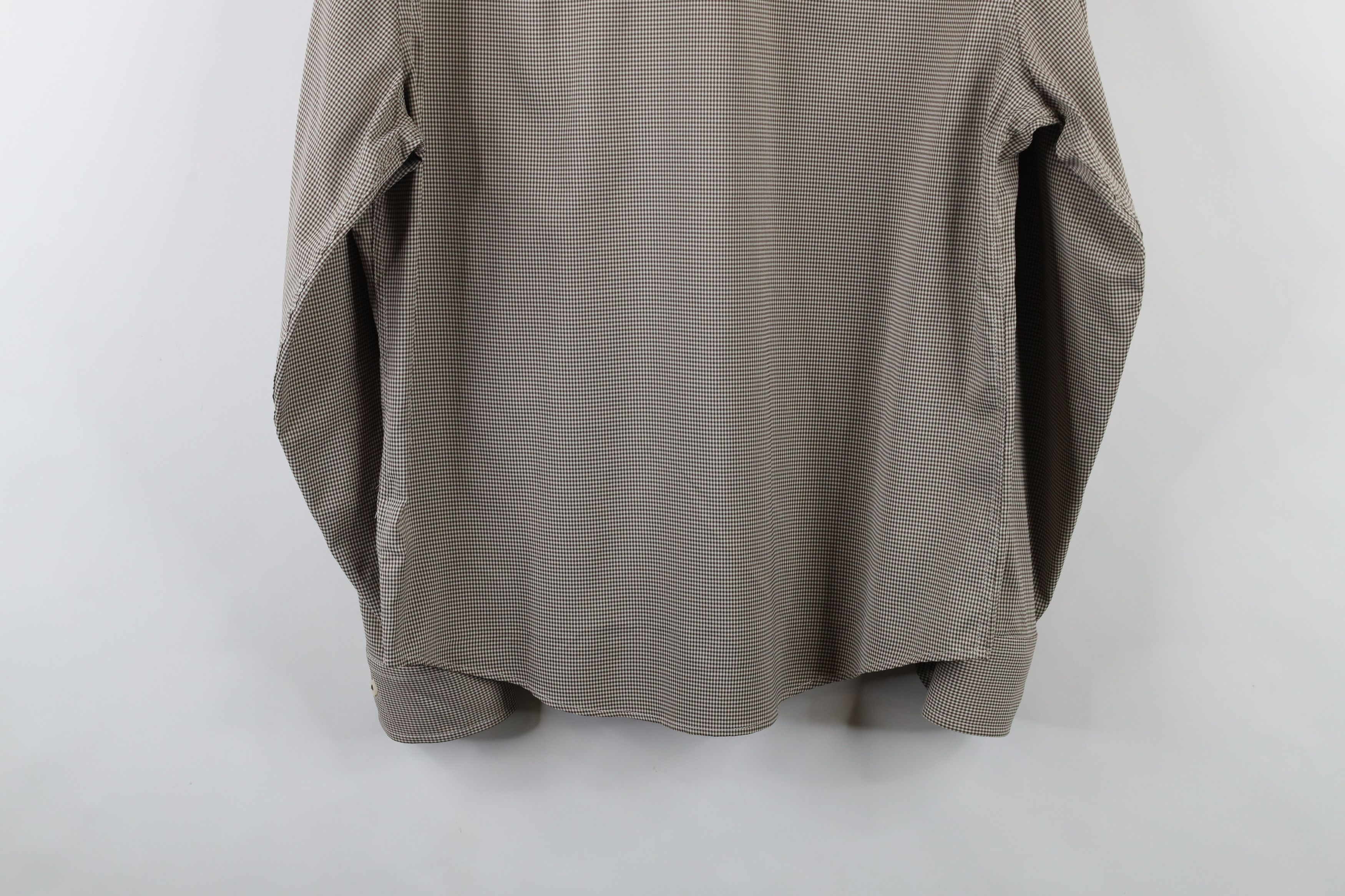 UNTUCKit × Vintage Untuckit Gingham Knit Collared Button Shirt Brown Polyester Size US M / EU 48-50 / 2 - 10 Thumbnail