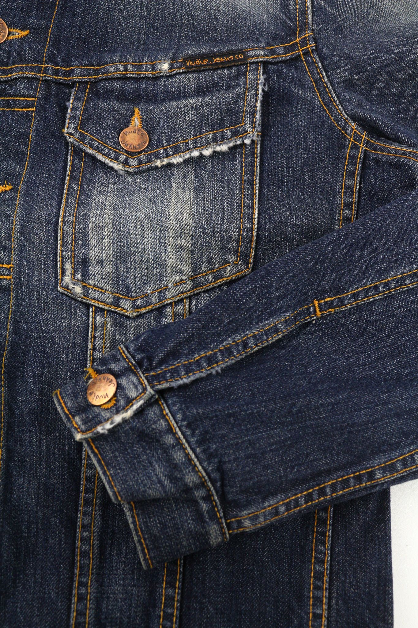 Nudie Jeans TERRY ORG. CONTRAST S Organic Cotton Blue Denim 80380 Size US S / EU 44-46 / 1 - 5 Thumbnail