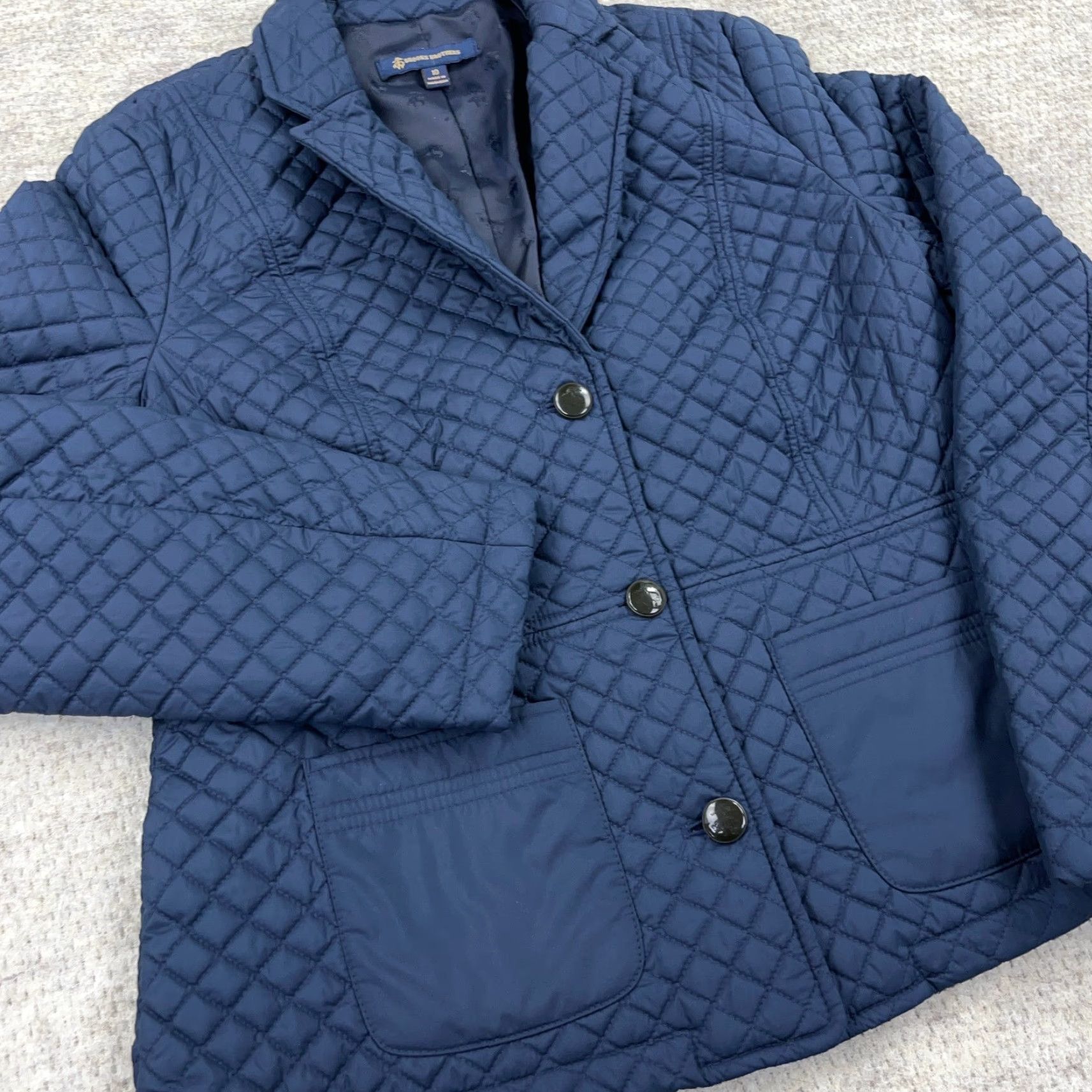 Brooks Brothers Brooks Brothers Quilted Puffer Jacket Women Size 10 Blue Navy Chore Button Up Size L / US 10 / IT 46 - 4 Thumbnail