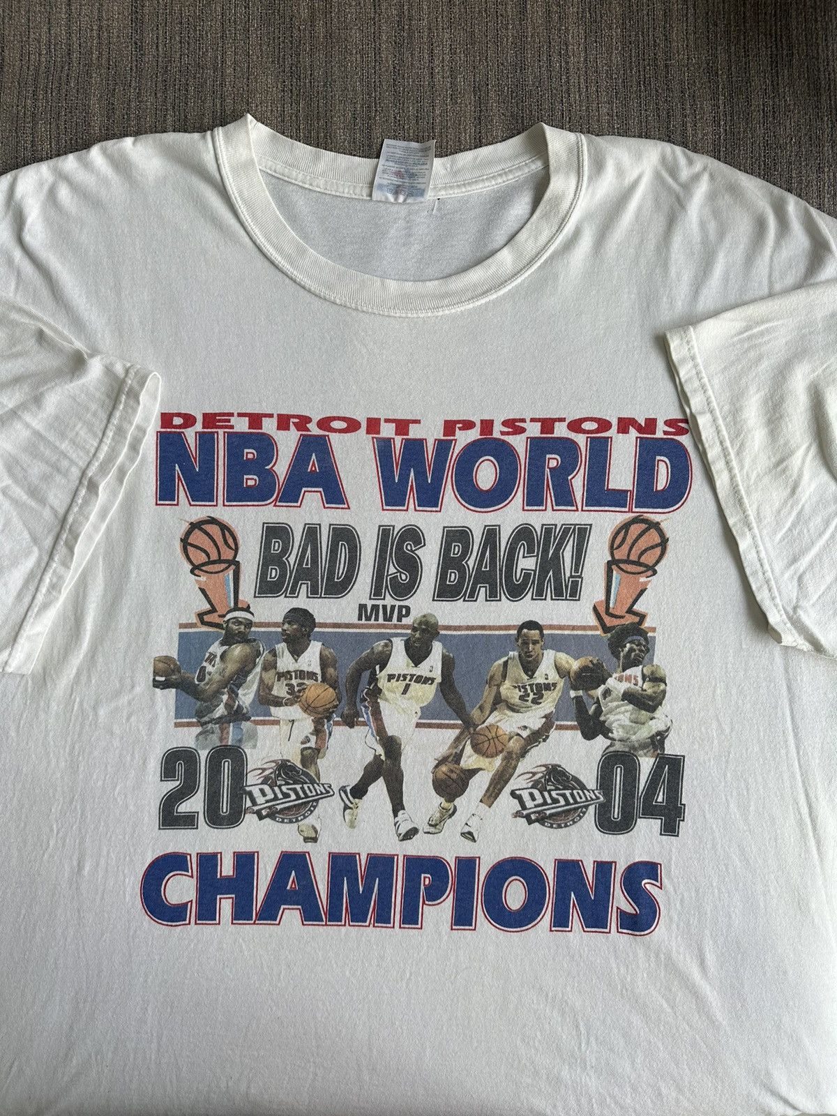 NBA × Rap Tees × Vintage Vintage Detroit Pistons NBA Champions 2004 Rap tees USA 3XL Size US XXL / EU 58 / 5 - 6 Thumbnail