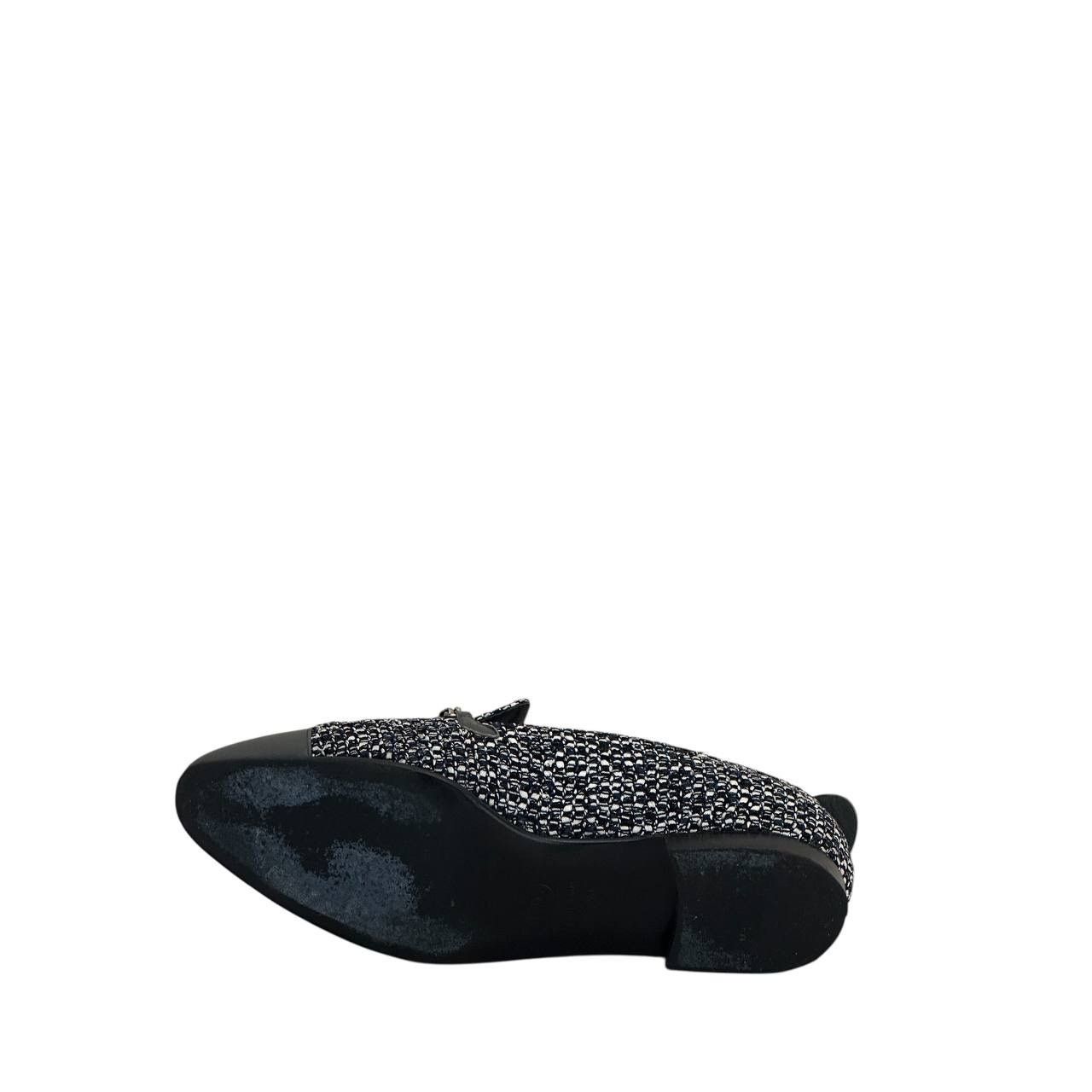 Chanel Chanel Tweed Chain Cap-Toe Loafers Sz 37.5 Size US 6.5 / IT 36.5 - 5 Thumbnail
