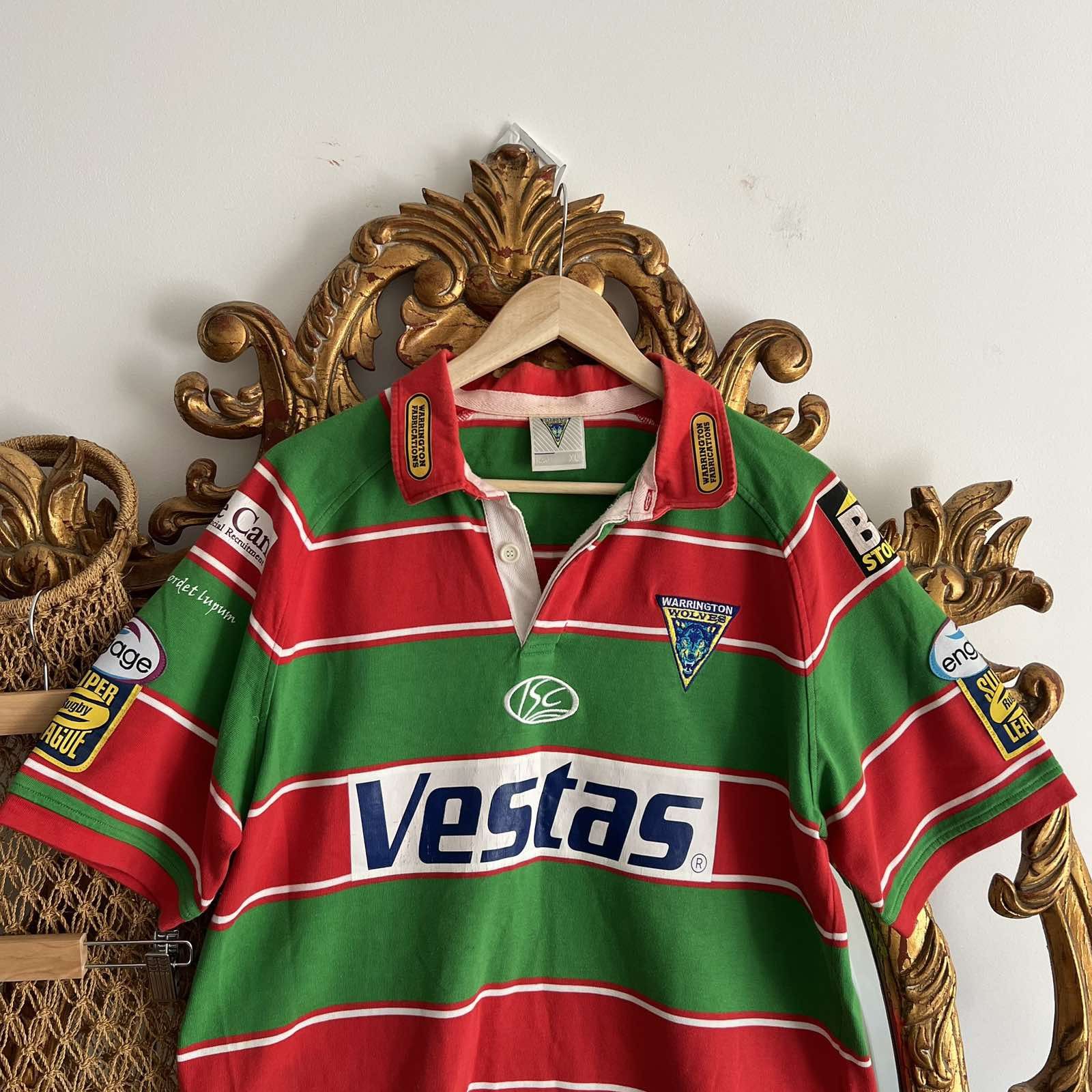 Canterbury of New Zealand × Vintage Vintage Warrington Wolves Rugby Home Shirt Sz XL Jersey Size US XL / EU 56 / 4 - 2 Thumbnail