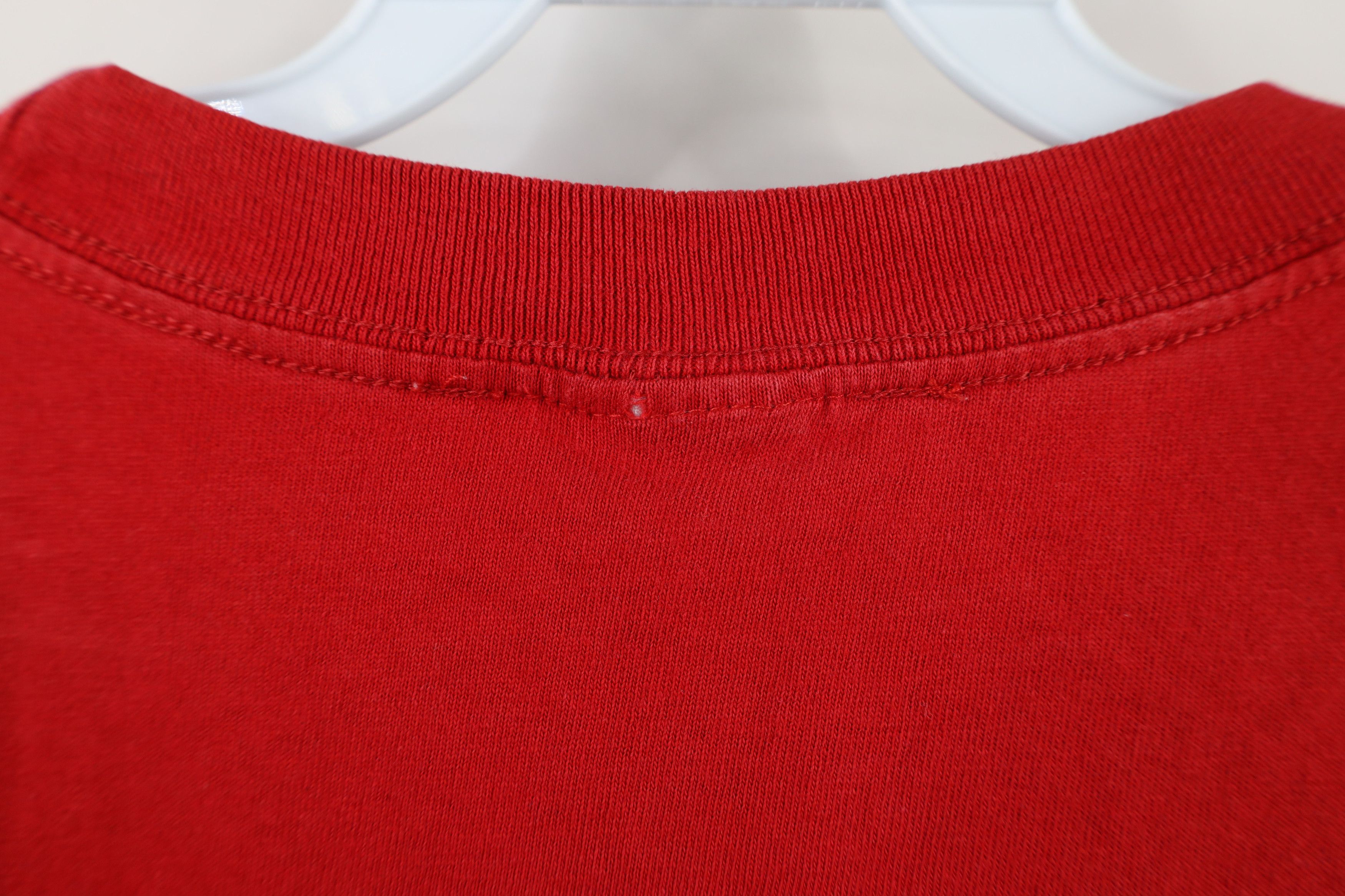 Fox Racing × Vintage Vintage 90s Fox Racing Spell Out Big Logo T-Shirt Red Size US L / EU 52-54 / 3 - 11 Thumbnail